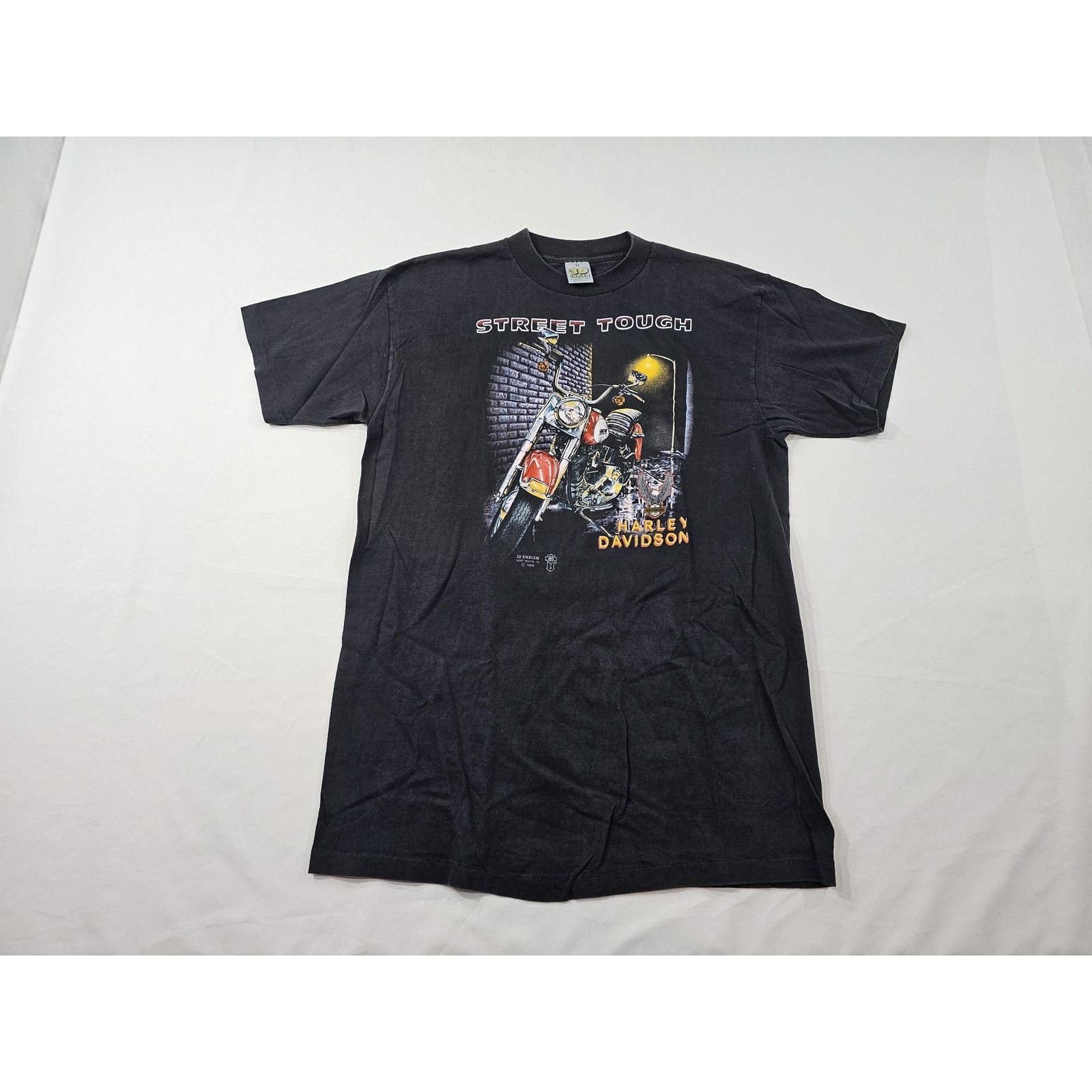 Harley Davidson 3d Emblem Harley Davidson Street Tough Black T-Shirt Size US L / EU 52-54 / 3 - 1 Thumbnail