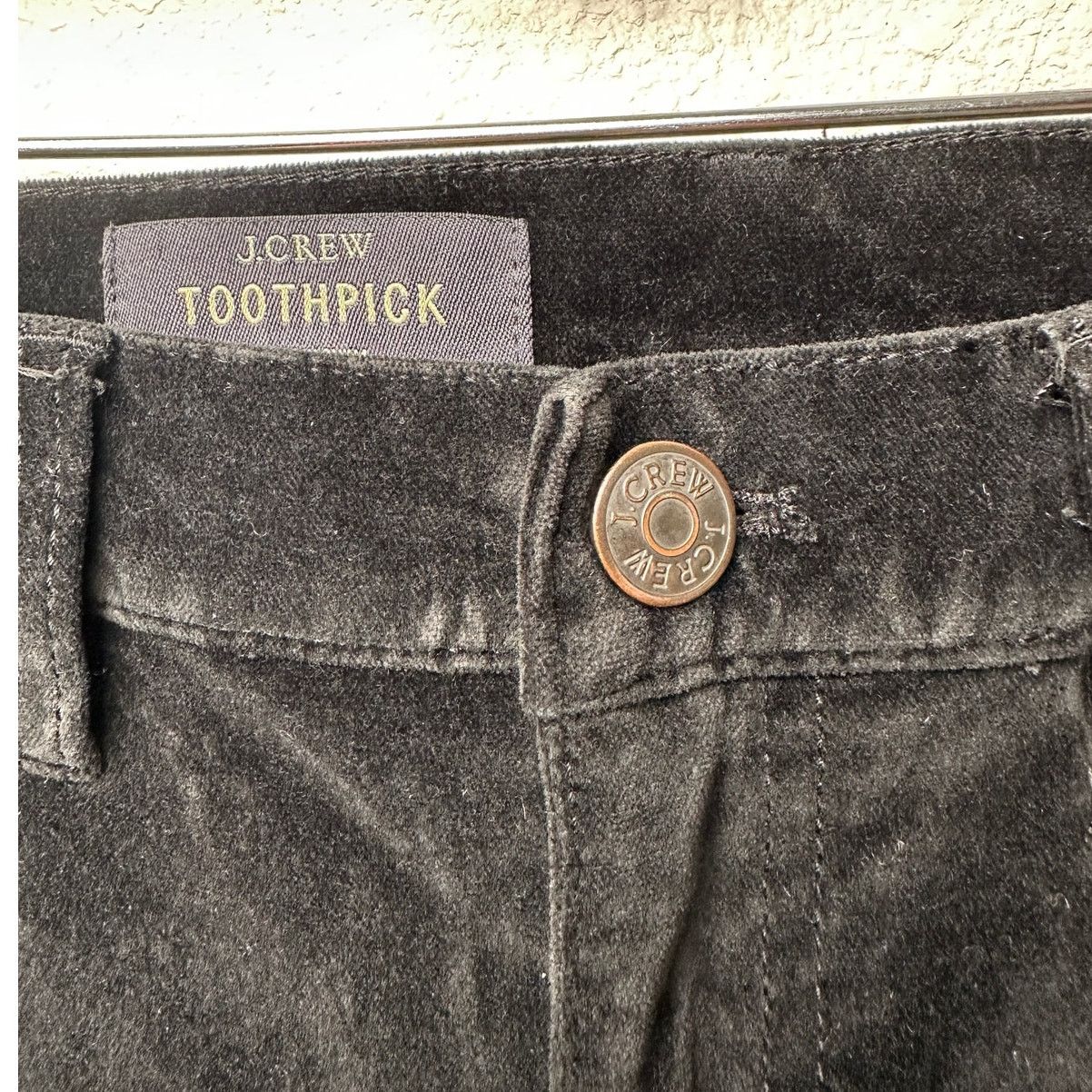 J.Crew J.Crew Pants Black Velour Womens US 30 Toothpick Ankle Size 30" / US 8 / IT 44 - 5 Thumbnail