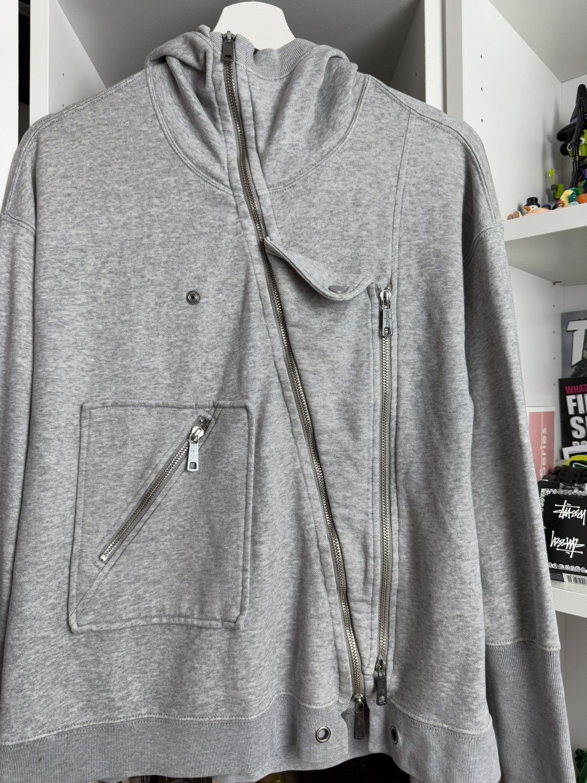 Diesel Vintage y2k Diesel asymmetrical zip zip hoodie XS avantgarde Size US XS / EU 42 / 0 - 3 Thumbnail