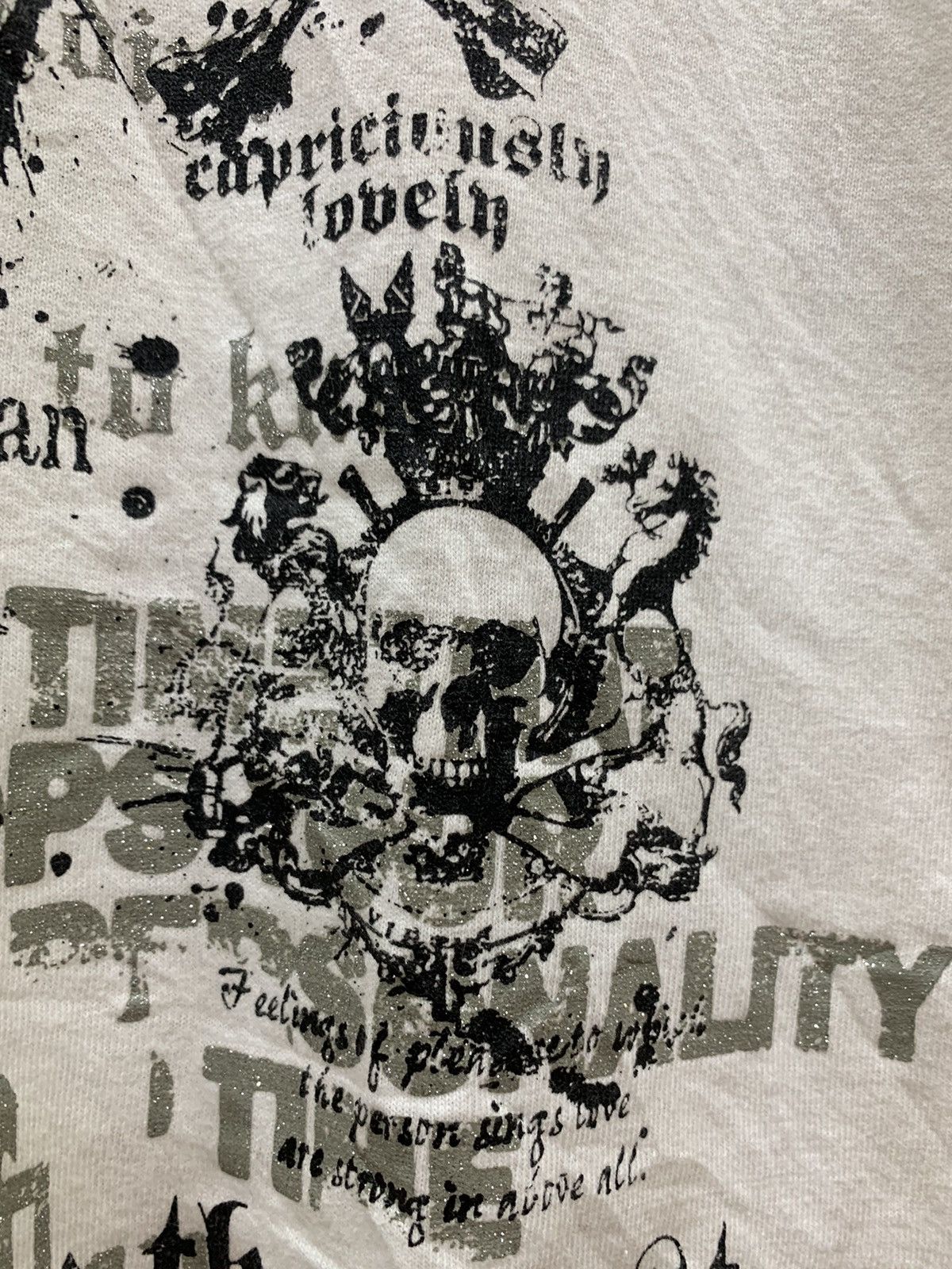 14th Addiction × Japanese Brand × KMRii Y2k Wild Life poem skull poem double layer punk tanktop Size US M / EU 48-50 / 2 - 7 Thumbnail