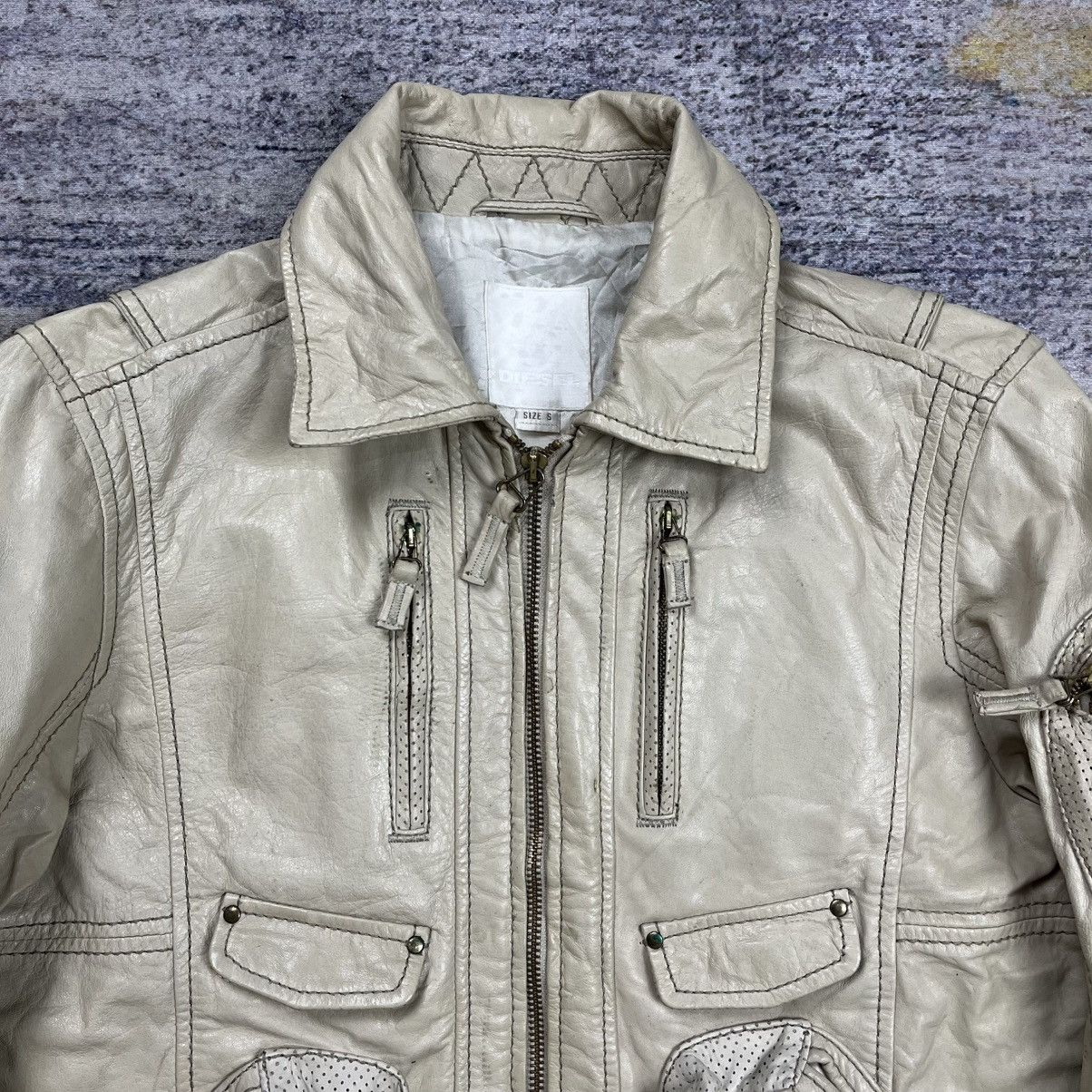 Diesel Diesel multi pocket cargo leather jacket Size US S / EU 44-46 / 1 - 6 Thumbnail