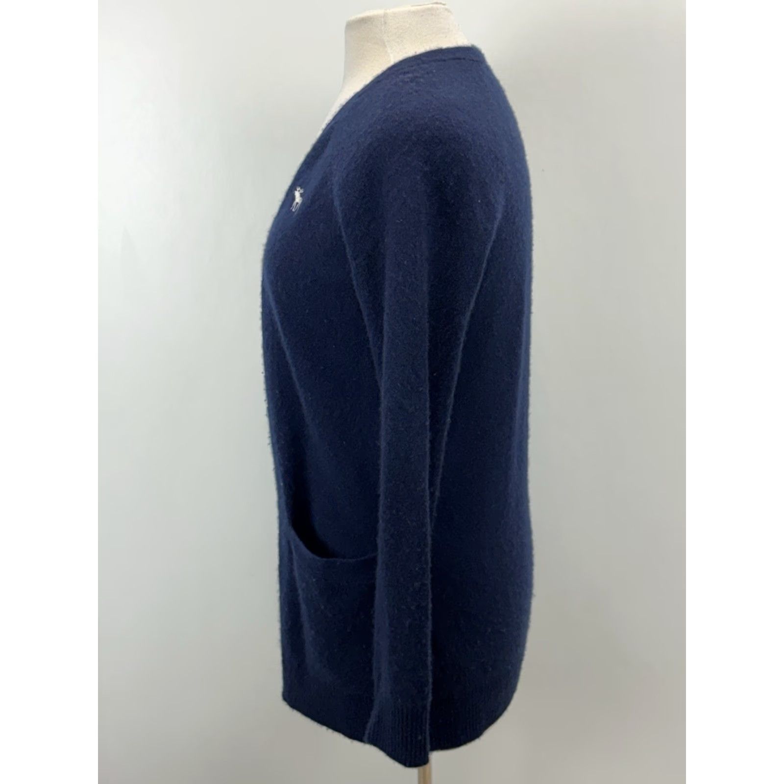 Abercrombie & Fitch Abercrombie & Fitch Cardigan Women’s XS Navy 100% Cashmere Open Front Sweater Long Sleeve Knit Solid Size XS / US 0-2 / IT 36-38 - 2 Thumbnail