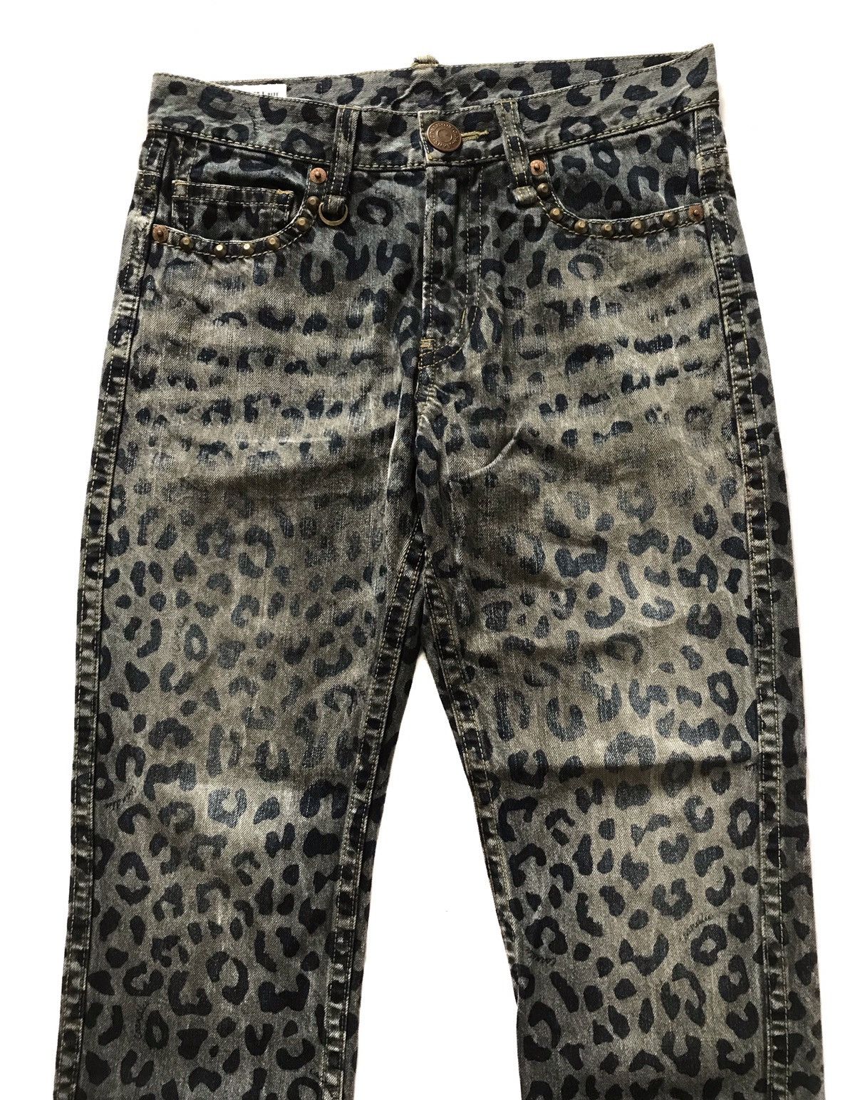 20471120 × Beauty Beast × Hysteric Glamour JAPANESE BRAND LEOPARD FULLPRINT JEANS Size US 30 / EU 46 - 3 Thumbnail