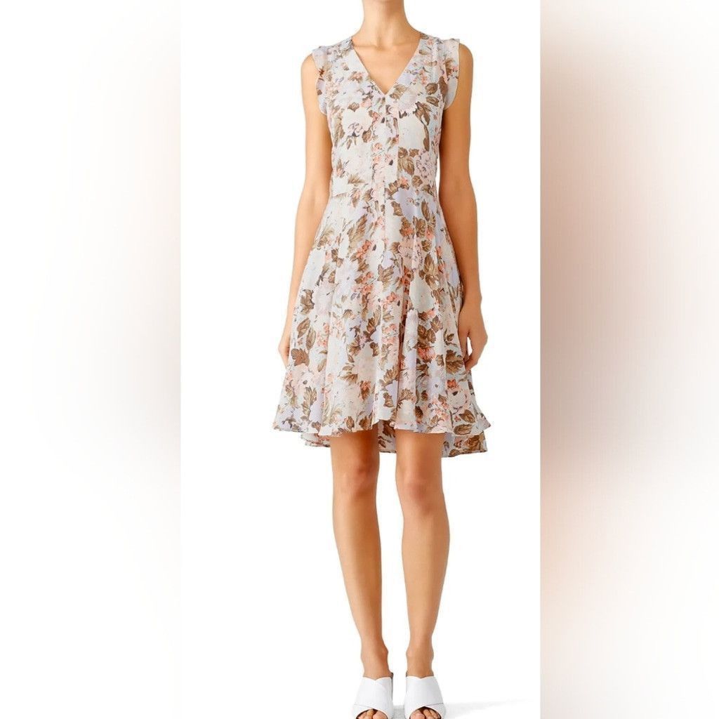 Rebecca Taylor Rebecca Taylor Floral Silk Shift Dress Dual Lined Size 2 Size XS / US 0-2 / IT 36-38 - 2 Thumbnail