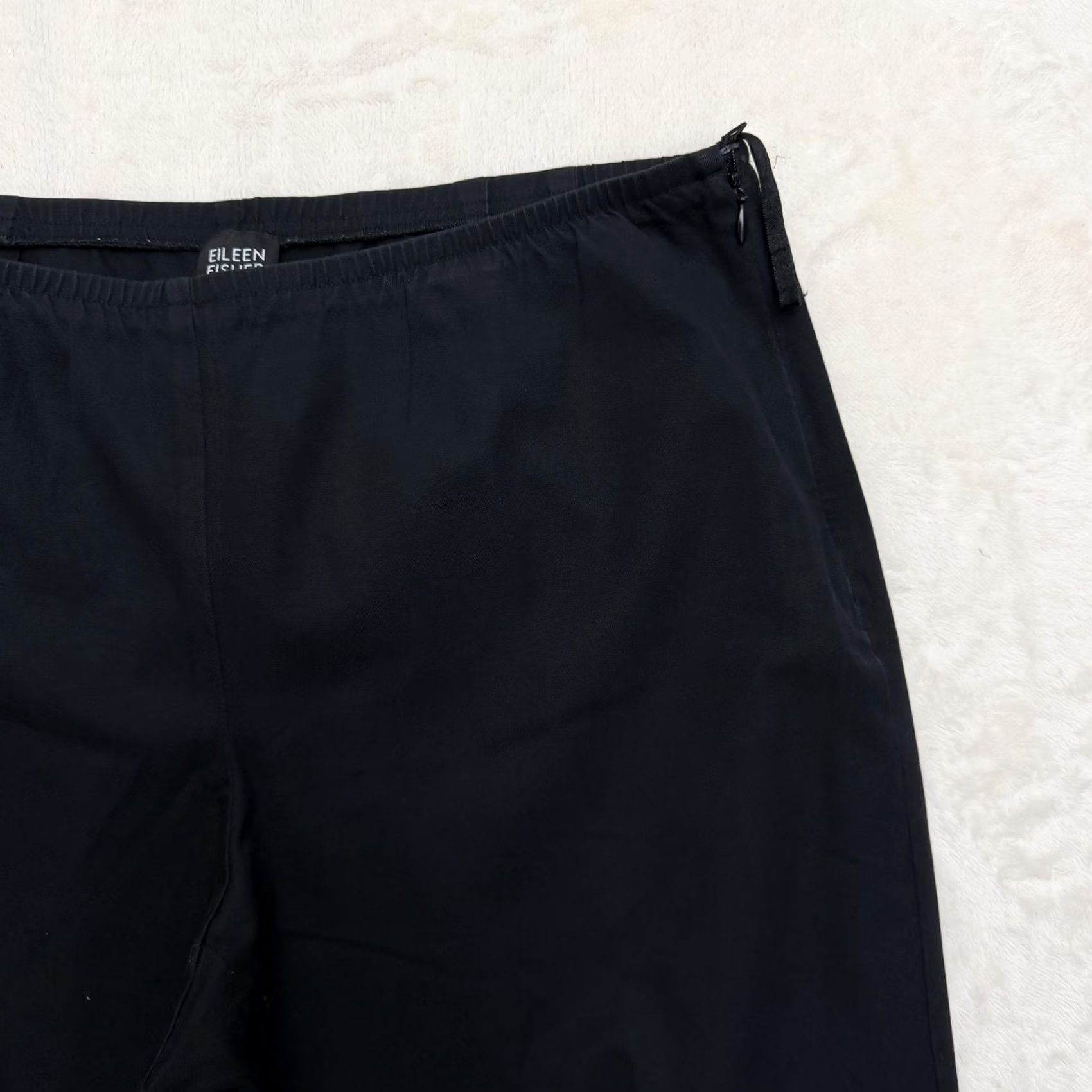 Eileen Fisher Eileen Fisher Pants Womens Large 34x28 Black Tapered Elastic Waist Dress Work Size 36" / US 14 / IT 50 - 2 Thumbnail