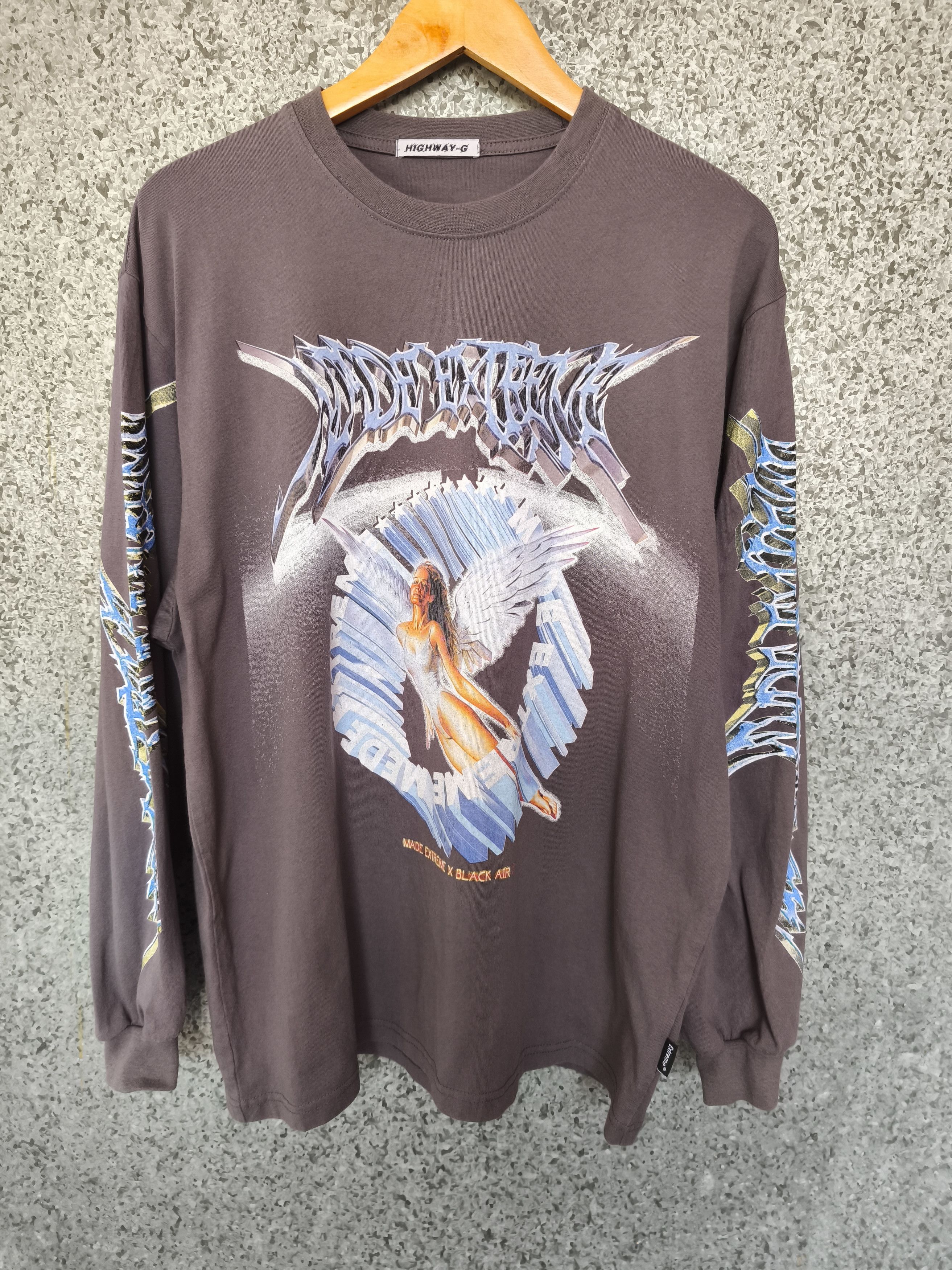 Japanese Brand 🔥 Made Extreme X Black Air t shirt long sleeve Size US L / EU 52-54 / 3 - 2 Thumbnail