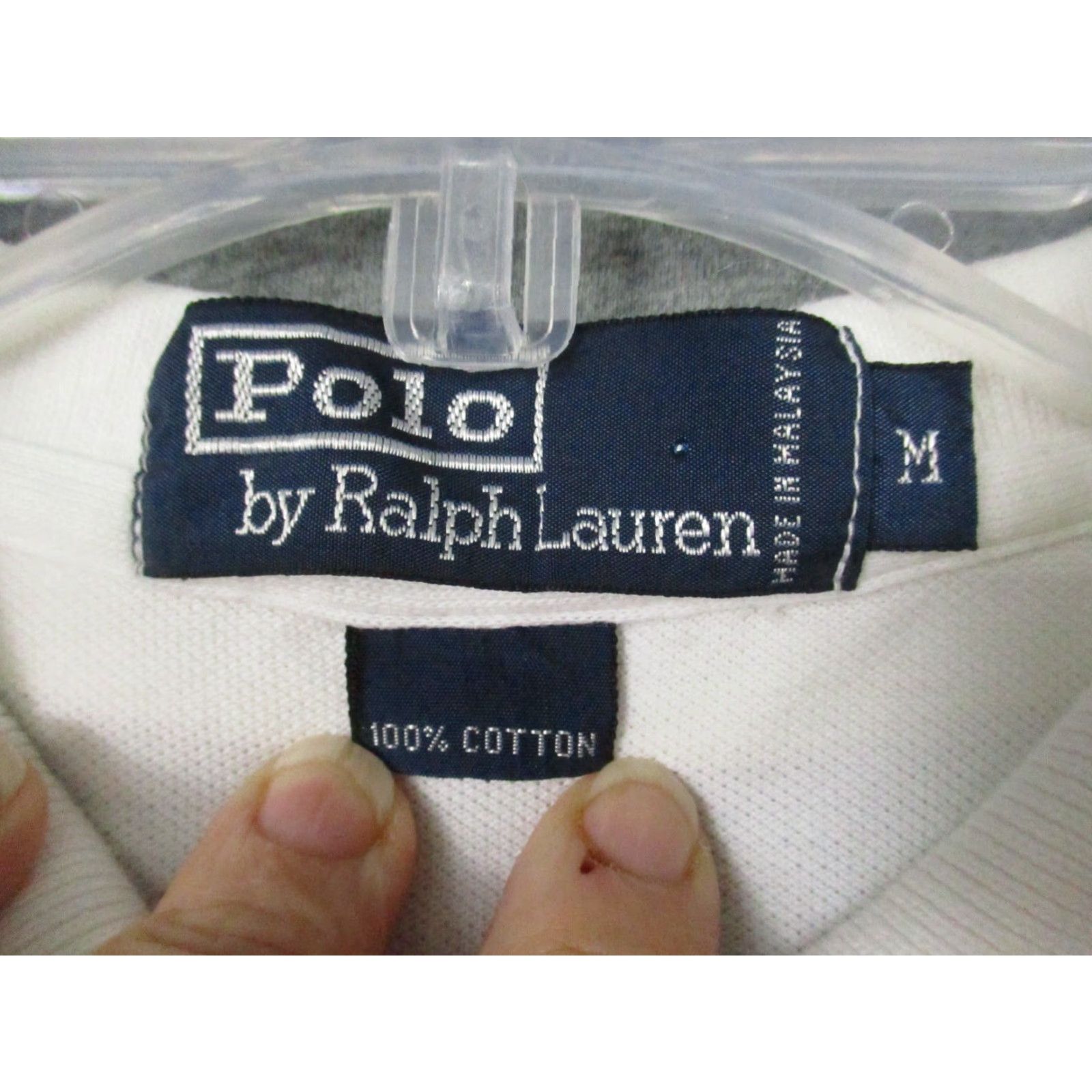 Polo Ralph Lauren VINTAGE Polo Ralph Lauren Shirt Polo M White Logo Flag Brown Size US M / EU 48-50 / 2 - 3 Thumbnail