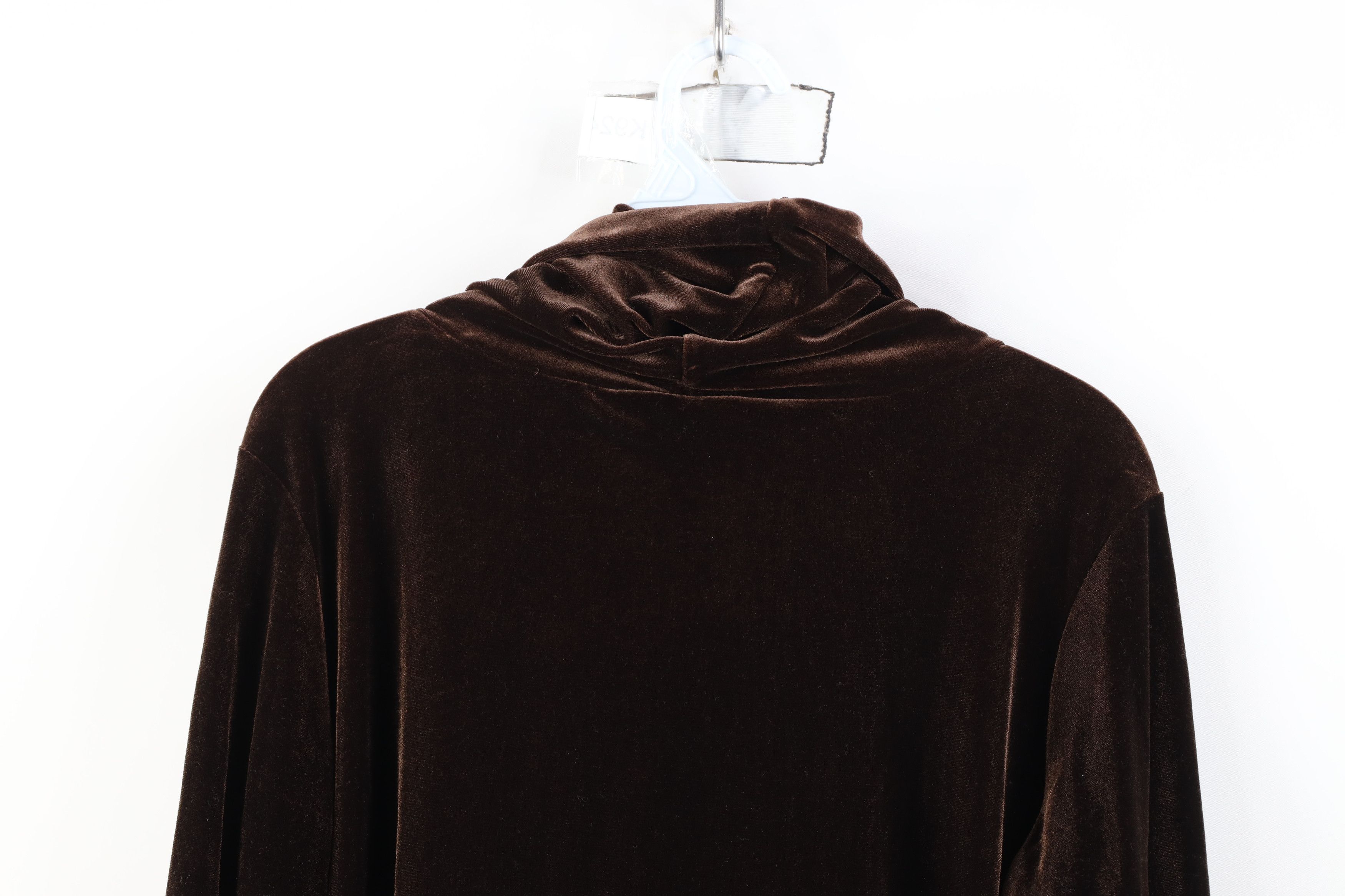 Vintage Vintage 90s Y2K Babydoll Funnel Neck Sweater Brown USA Size XL / US 12-14 / IT 48-50 - 10 Thumbnail