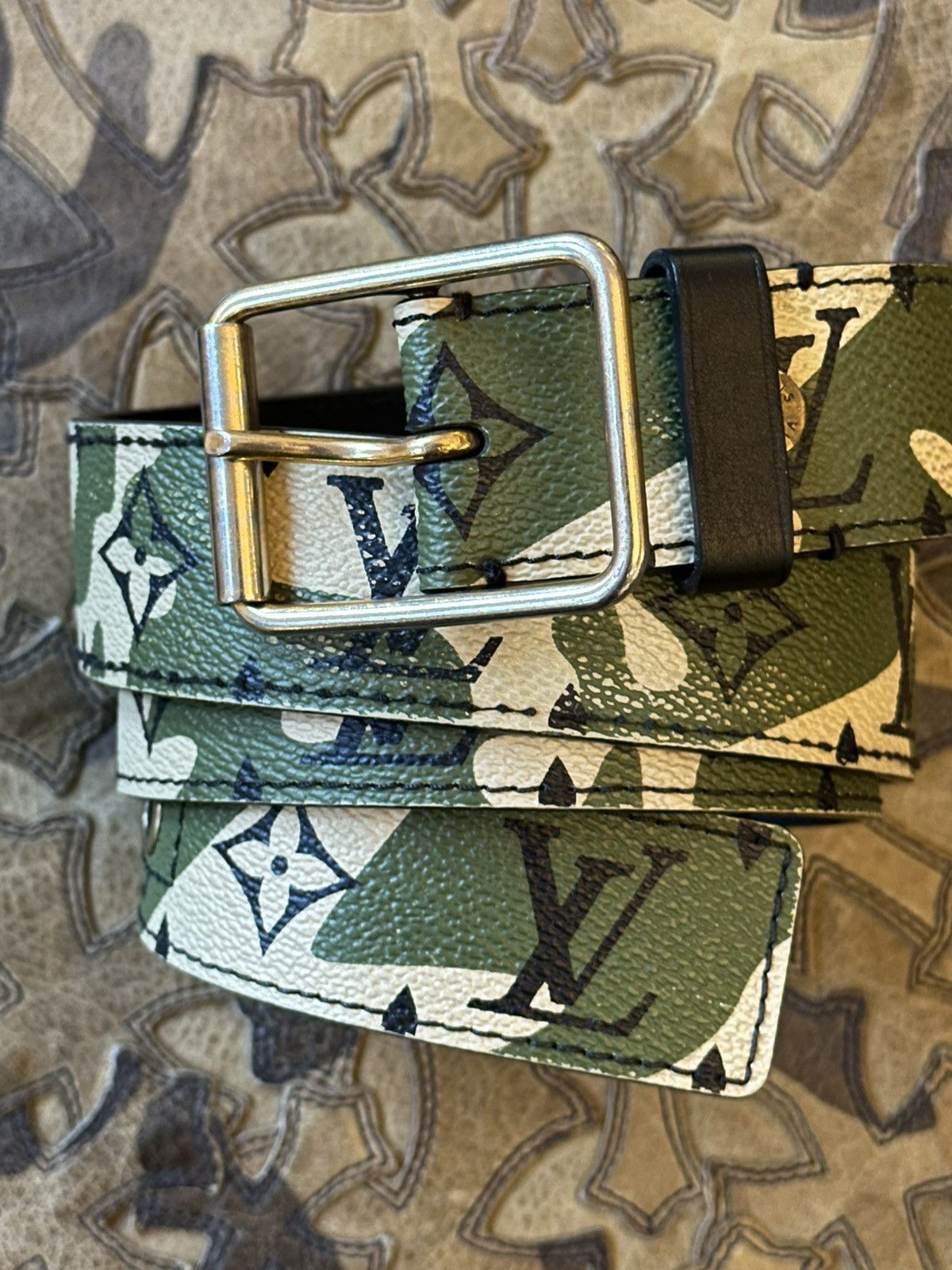Louis Vuitton LOUIS VUITTON CAMO MONOGRAM MURAKAMI BELT Size ONE SIZE - 2 Thumbnail