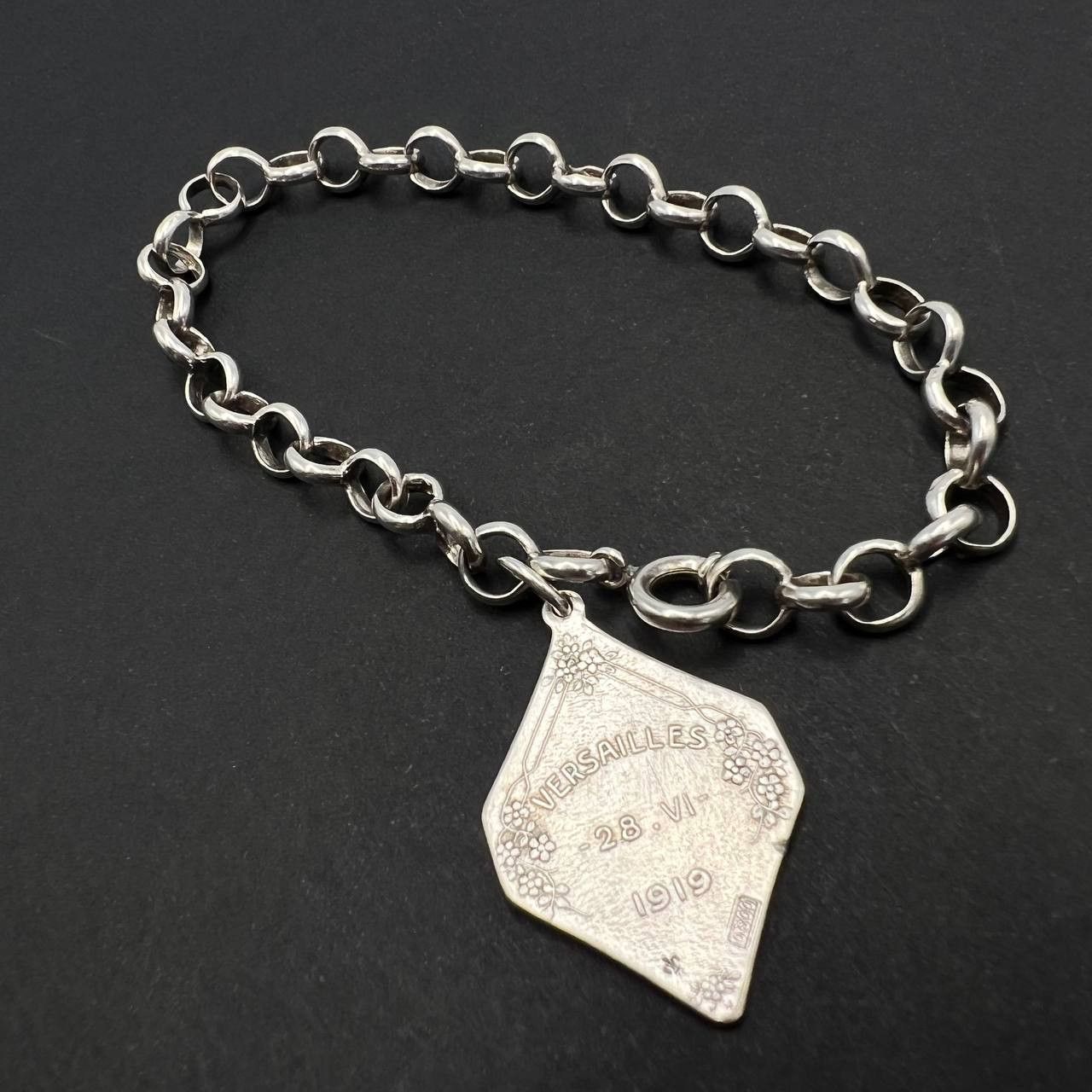 Vintage Vintage 800 Silver Bracelet PAX 1919 Versailles Marked Size ONE SIZE - 2 Thumbnail