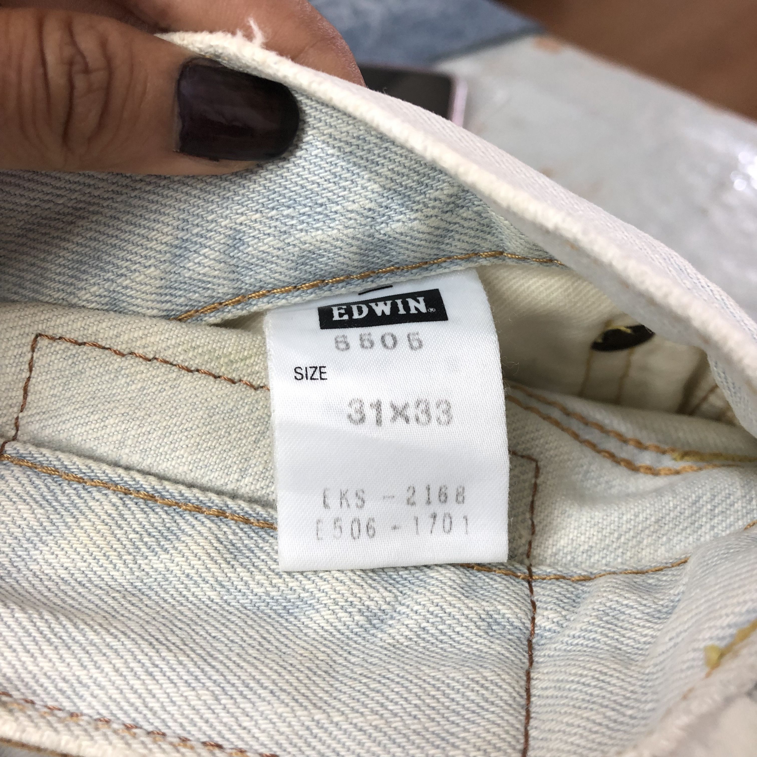 Edwin Vintage Edwin Sun Faded Selvedge Jeans Light Wash Denim Size US 32 / EU 48 - 7 Thumbnail