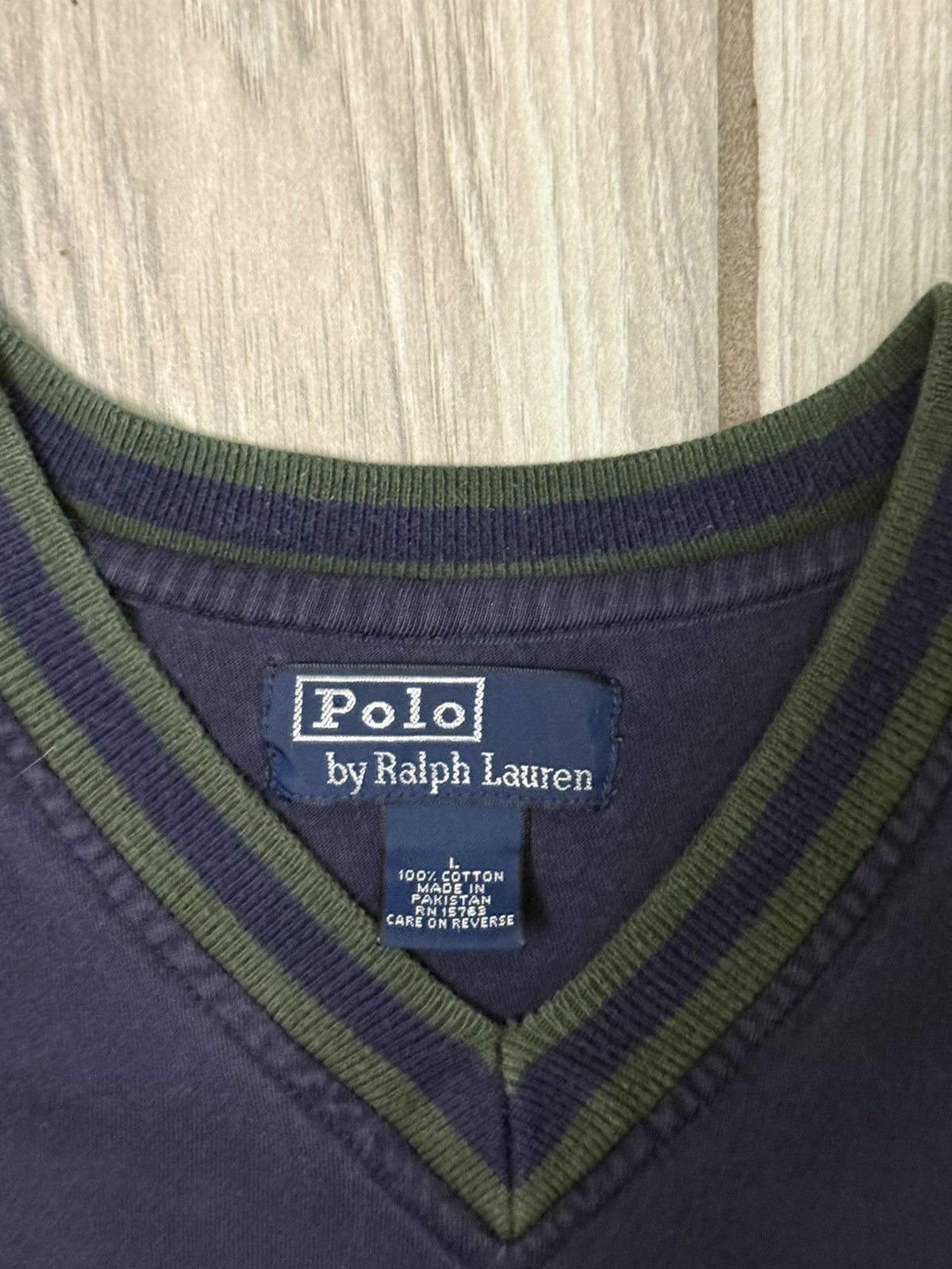Polo Ralph Lauren 1990’s Men’s Polo Ralph Lauren V-Neck LongSleeve Shirt Size US L / EU 52-54 / 3 - 3 Thumbnail