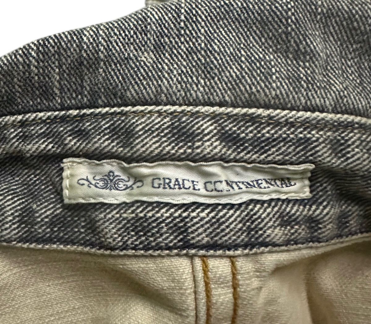 Japanese Brand Grace Continental frill denim jacket with raw-edge design Size M / US 6-8 / IT 42-44 - 8 Thumbnail