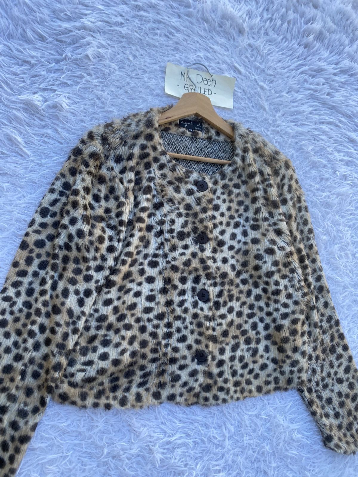 agnes b. Rare agnes b. Fur Leopard Gold Button Jacket Size M / US 6-8 / IT 42-44 - 6 Thumbnail
