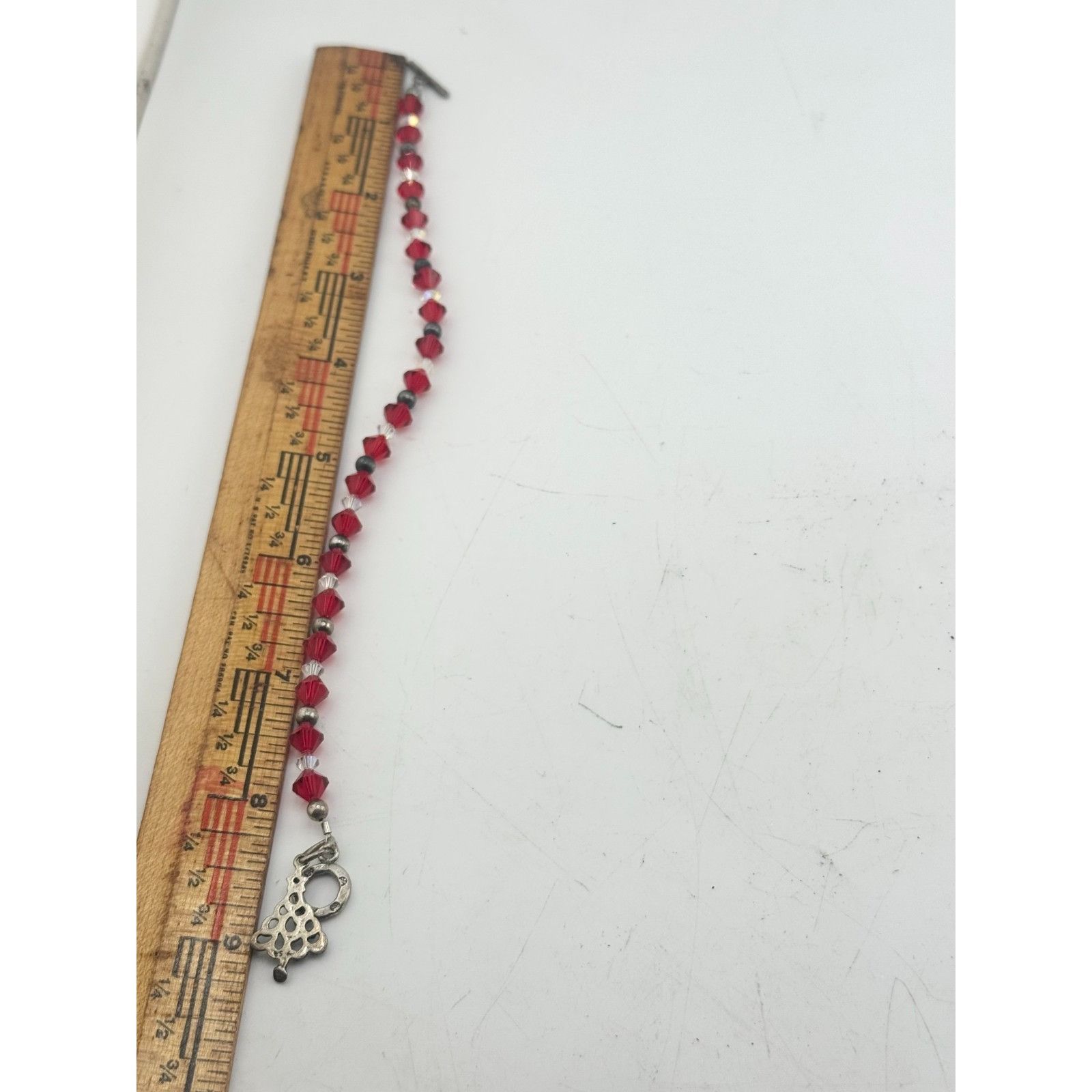 Vintage Vintage red crystal sterling silver Christmas tree charm bra Size ONE SIZE - 4 Thumbnail