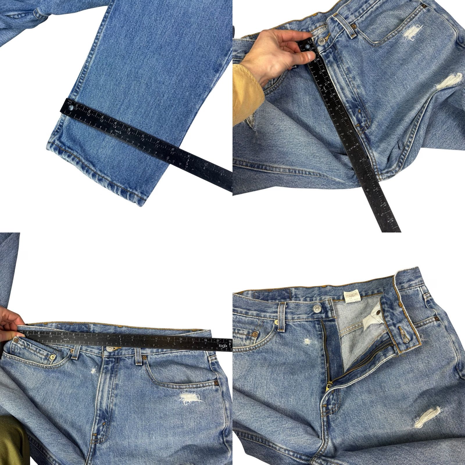 Levi's VINTAGE Levi's 550 Jeans Mens 34x32 Blue Distressed 90s Paper Tag Grunge Y2K Jeans Mens 34x32 Blue Distressed 90s Paper Tag Grunge Y2K Size US 34 / EU 50 - 8 Thumbnail