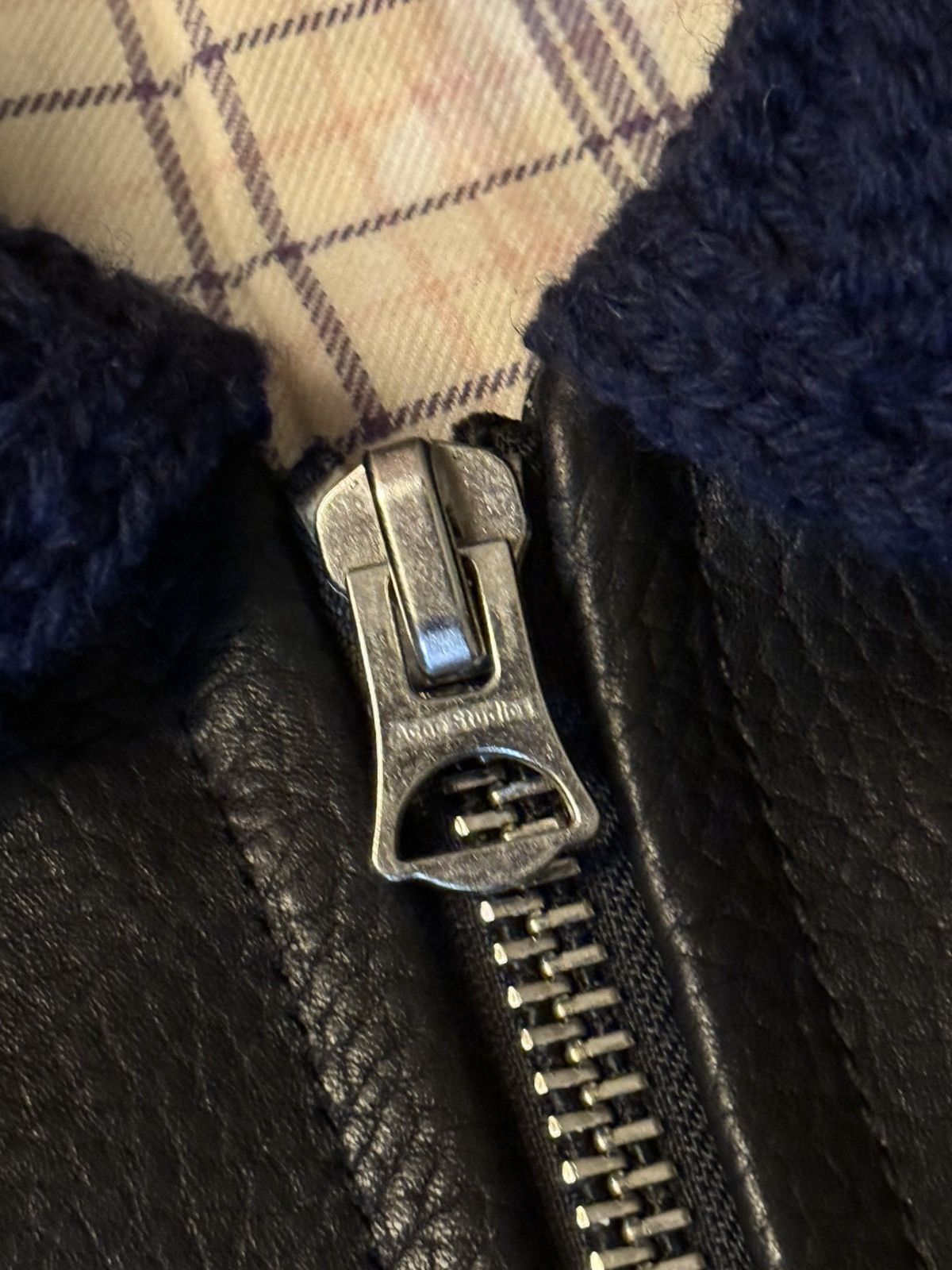 Acne Studios Acne Studios Knit Collar Leather Jacket (FW18) Size US S / EU 44-46 / 1 - 8 Thumbnail