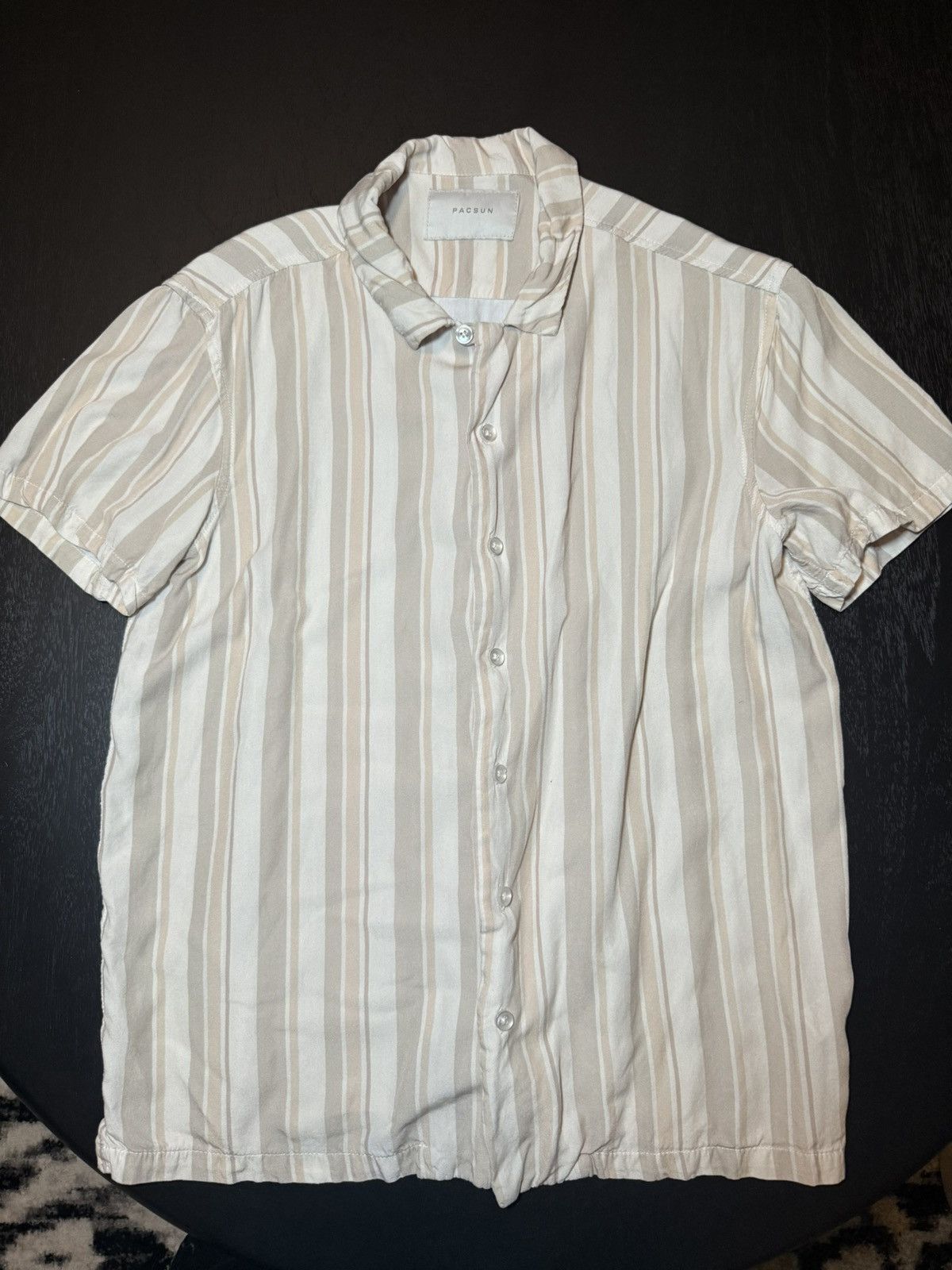 Pacsun Tan and white PacSun striped Size US S / EU 44-46 / 1 - 1 Thumbnail