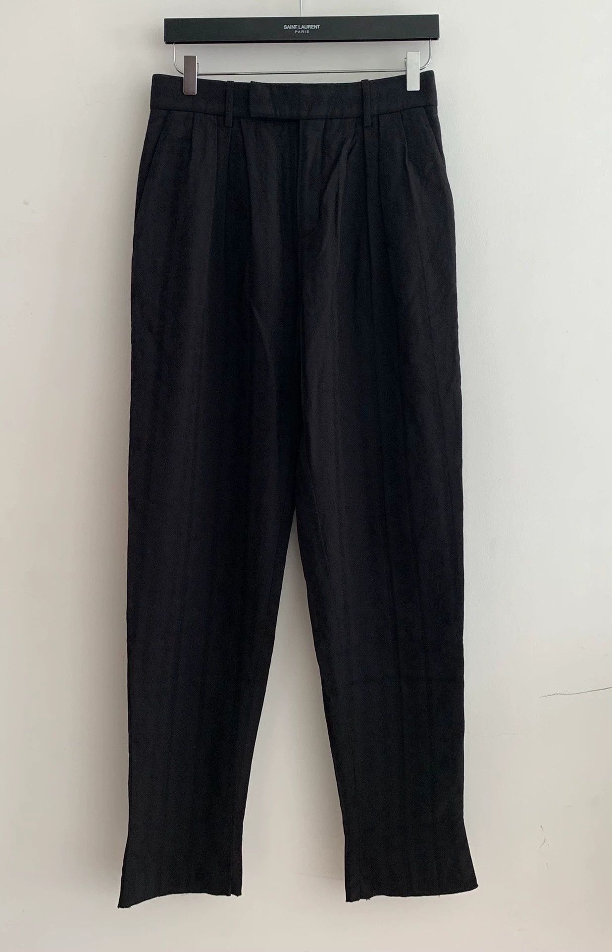 Saint Laurent Paris SAINT LAURENT SLP 22SS Runway Black 3D Embroidery Trousers Size US 30 / EU 46 - 1 Thumbnail