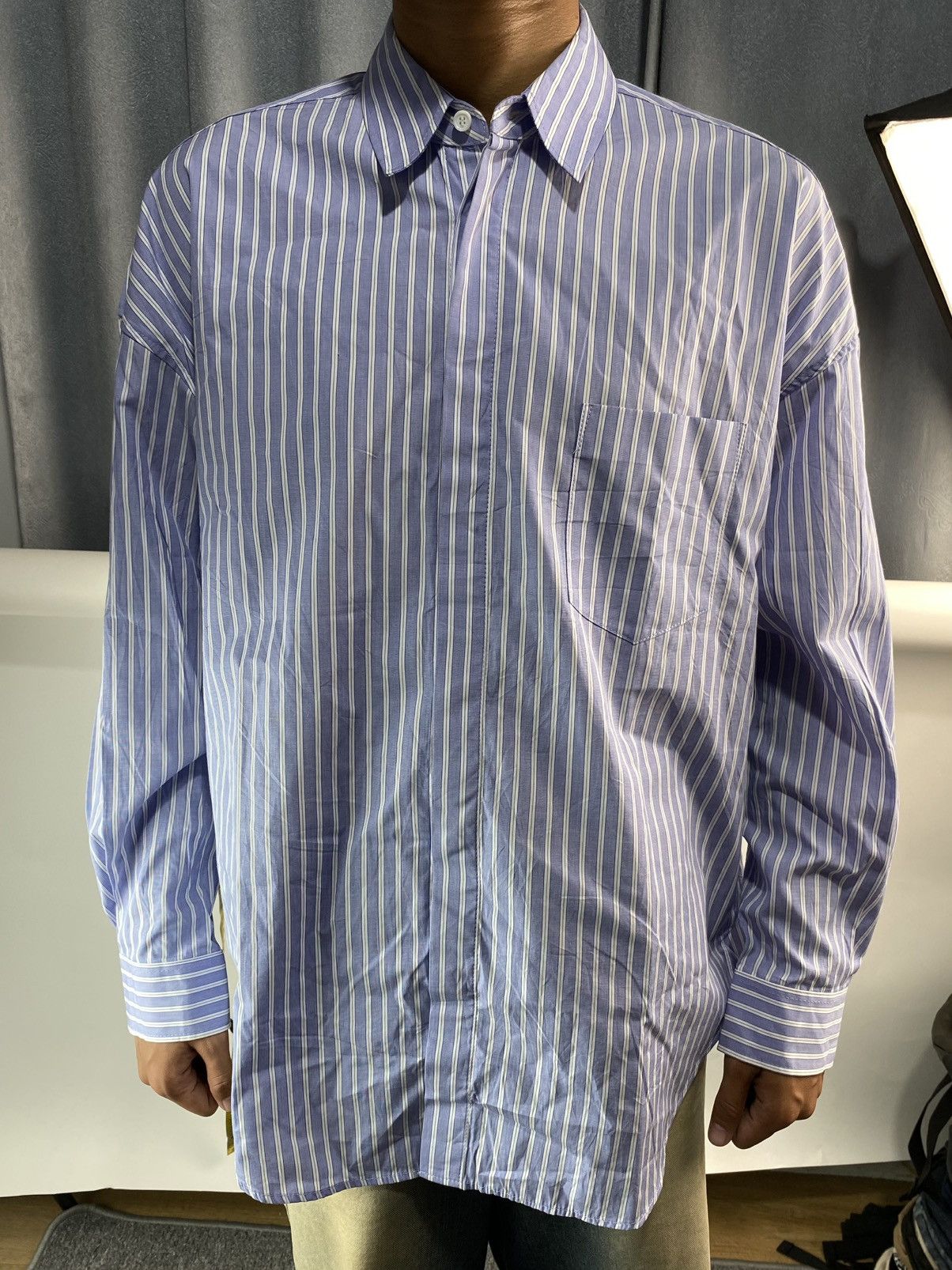 Juun.J Rare Juun.J striped Button up Shirt Size US L / EU 52-54 / 3 - 3 Thumbnail