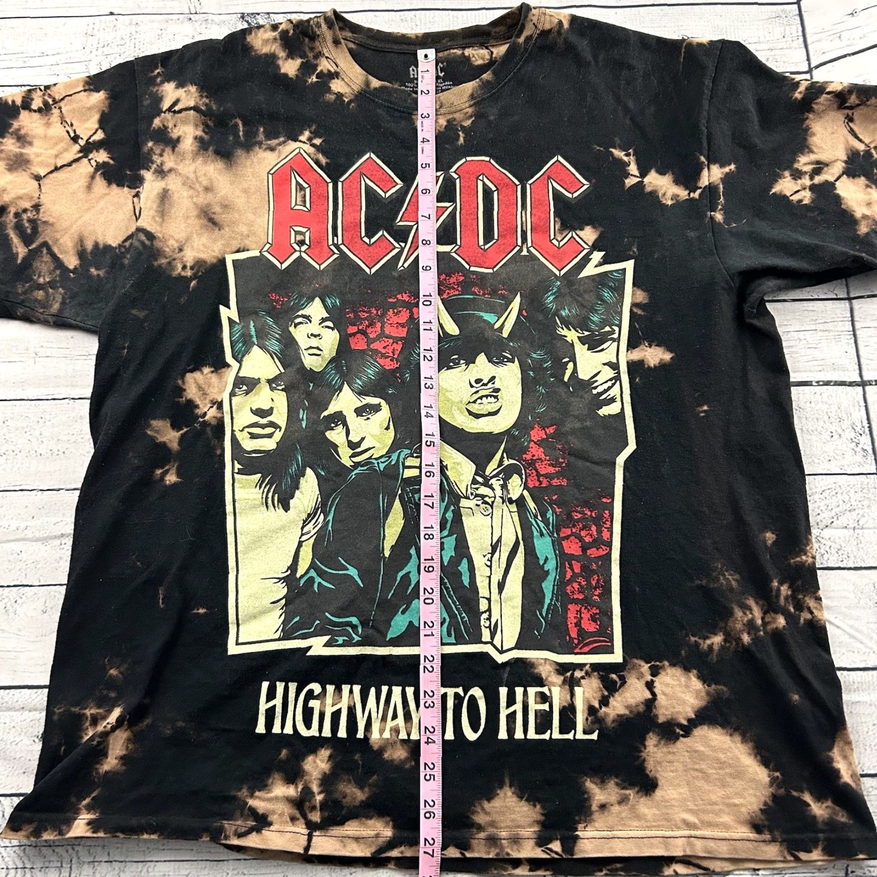 Vintage AC/DC Highway To Hell T-Shirt Mens XL Black Brown Short Sleeve Band Shirt Size US XL / EU 56 / 4 - 3 Thumbnail