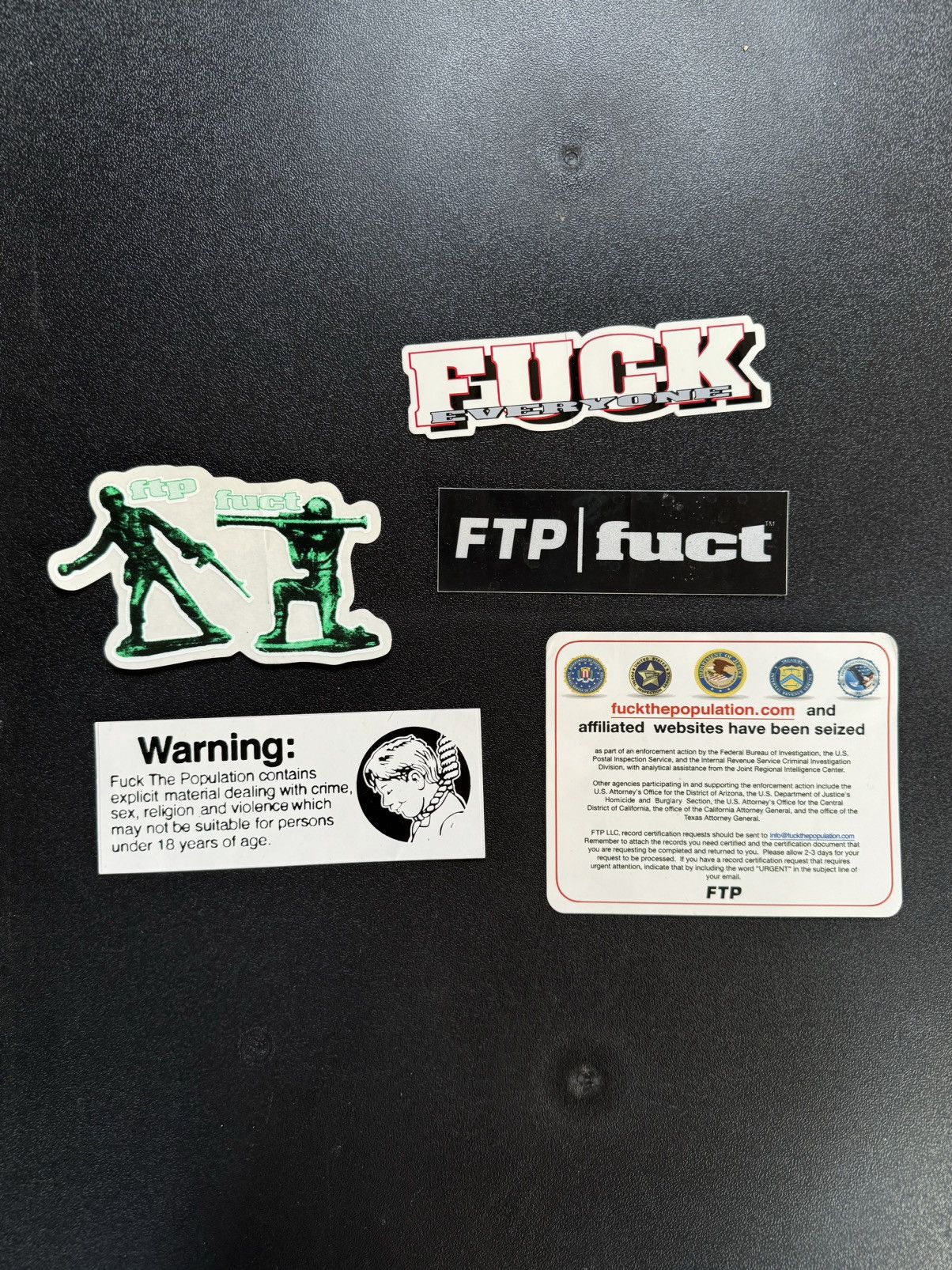 Fuck The Population FTP Rare Sticker Bundle Size ONE SIZE - 1 Preview