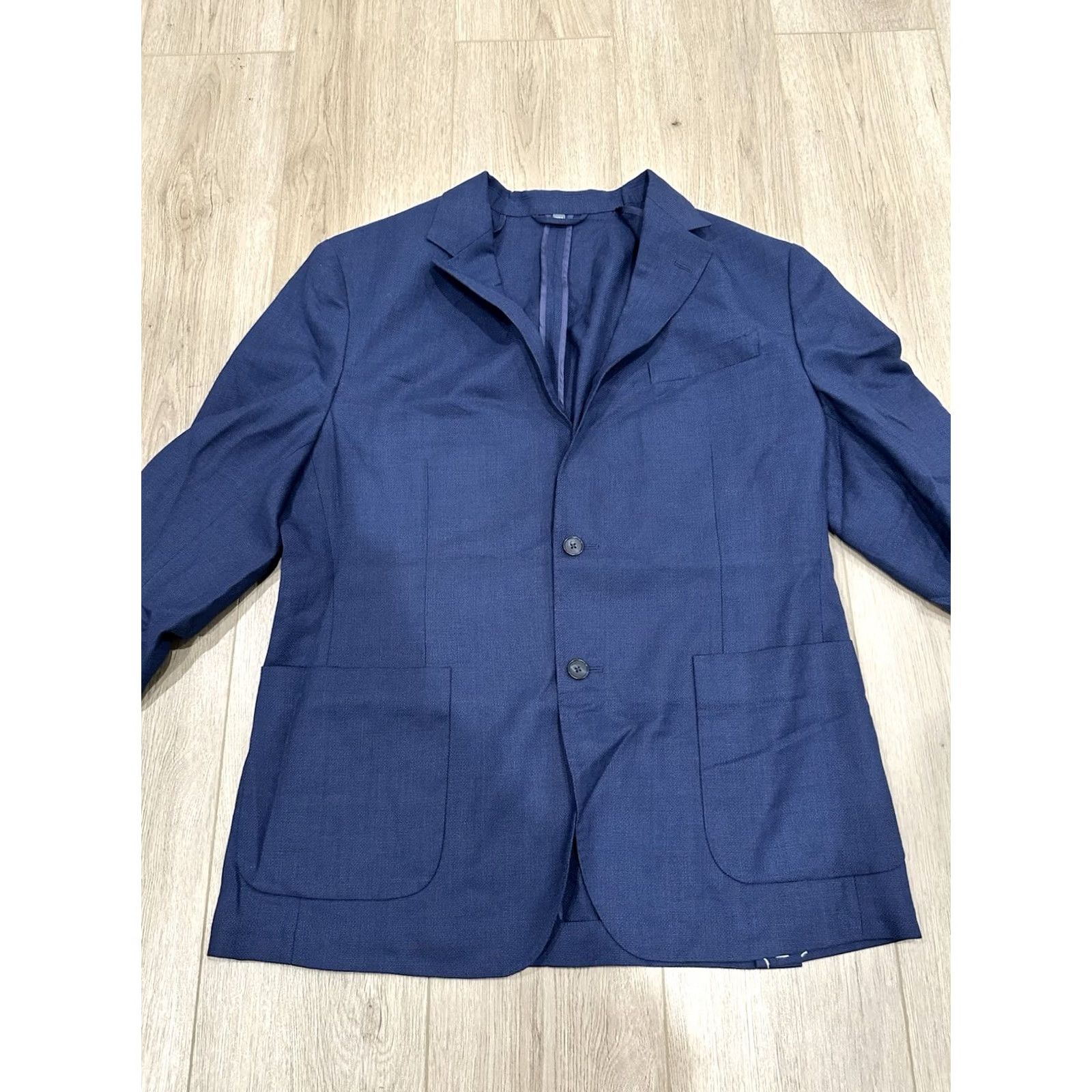 Bonobos Bonobos Vitale Standard Fit Blazer Mens 44R Navy Unstructured Size 44R - 3 Thumbnail