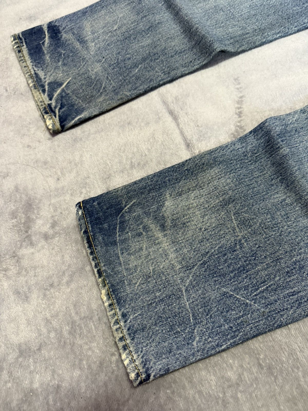 Japanese Brand × Le Grande Bleu (L.G.B.) Antgauge Japan Asymmetrical Pocket Double Waist Fade Jeans Size US 32 / EU 48 - 21 Thumbnail