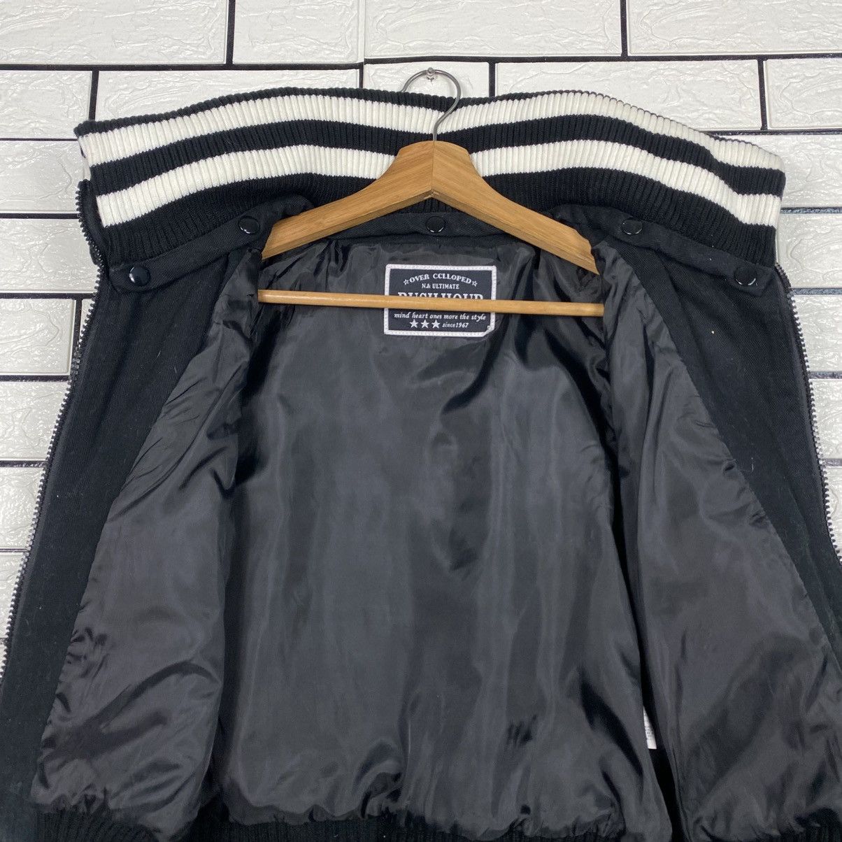 Japanese Brand 📌Vintage Wool Bomber Jacket Rush Hour Punk Design Size US M / EU 48-50 / 2 - 16 Thumbnail