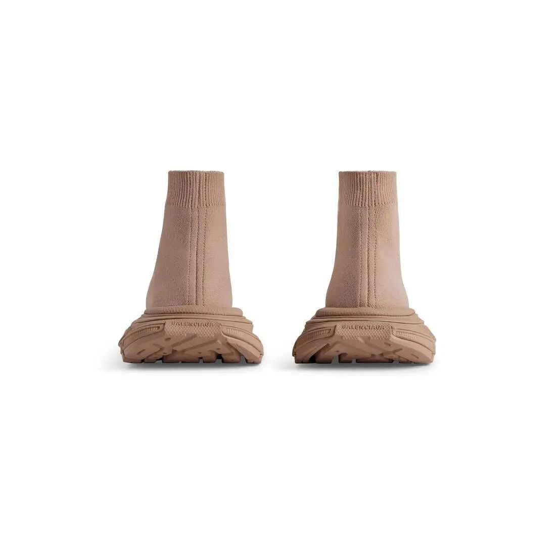 Balenciaga o1mt1gz0325 3XL Sock Recycled Knit Sneakers in Beige Size US 11 / IT 41 - 4 Thumbnail