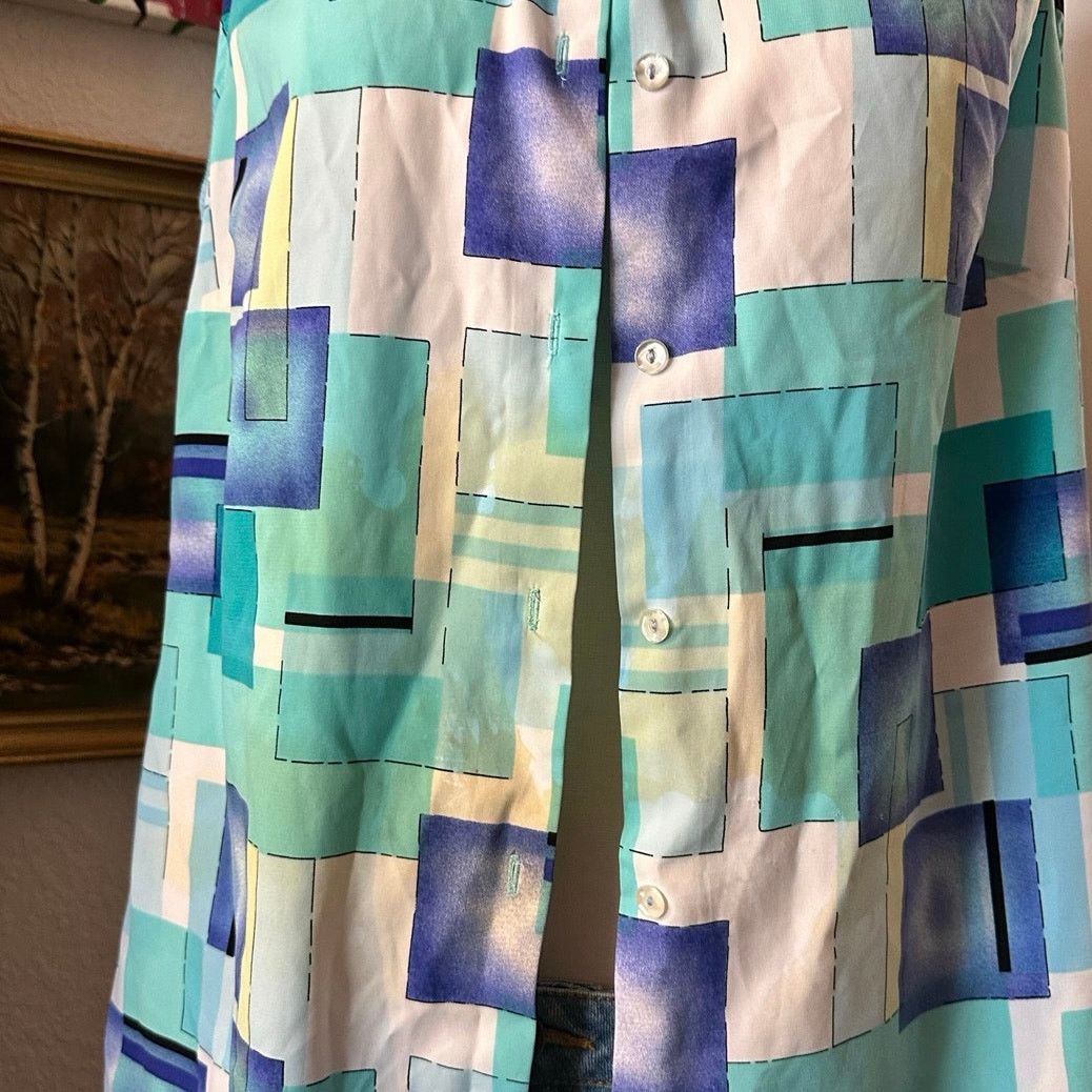 Other stained blouses.com square print button up tank top Size L / US 10 / IT 46 - 2 Thumbnail