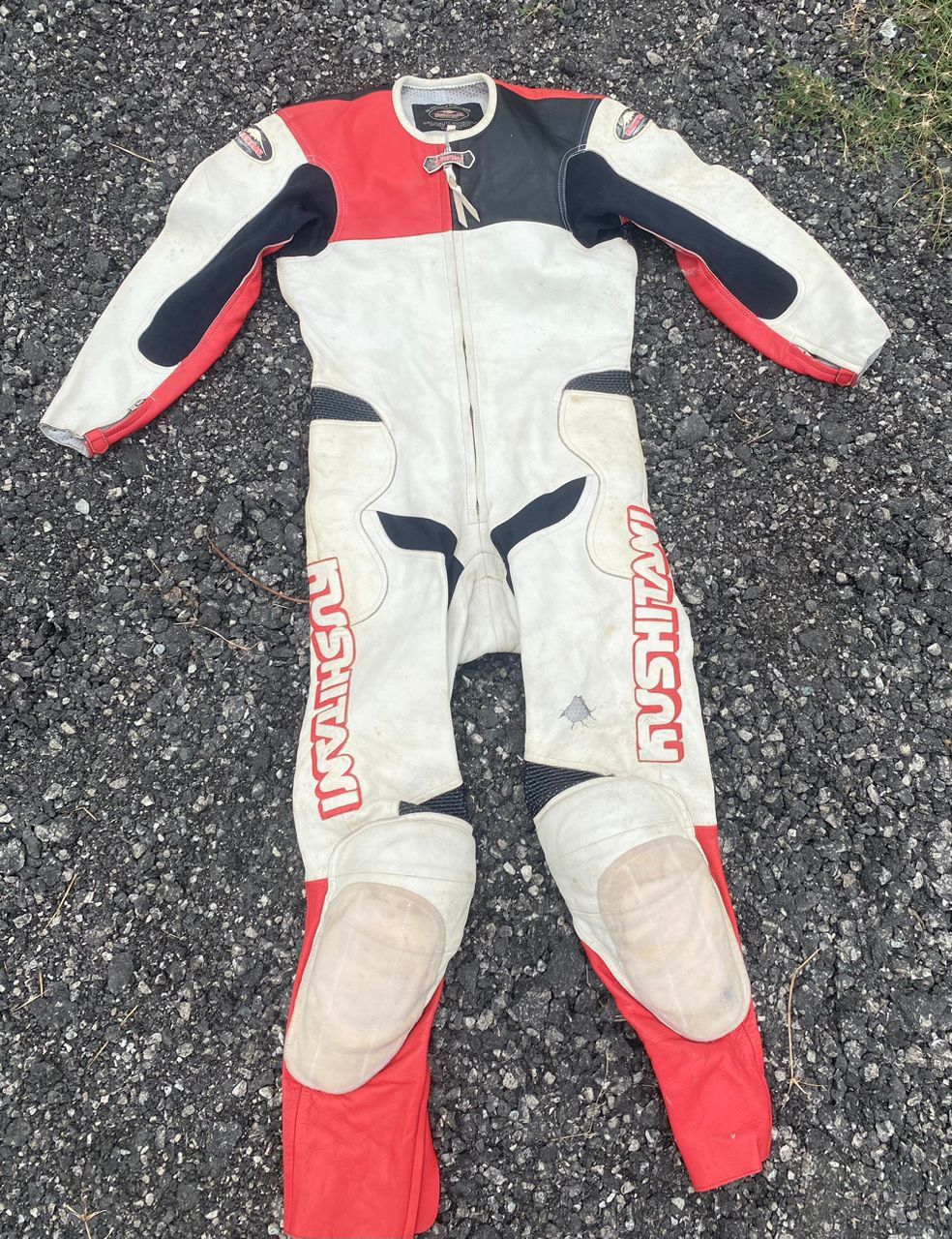 Japanese Brand × Sports Specialties × Vintage Vintage Kushitani leather coverall racing bike Size US 34 / EU 50 - 1 Thumbnail