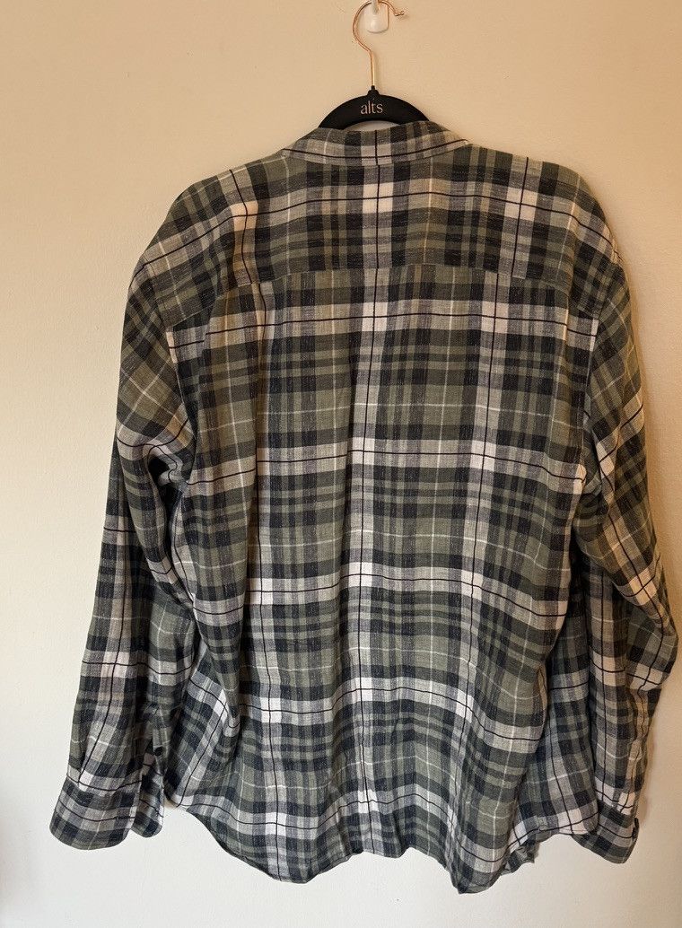 Brioni Brioni Green Plaid Linen Shirt Size US XL / EU 56 / 4 - 2 Thumbnail
