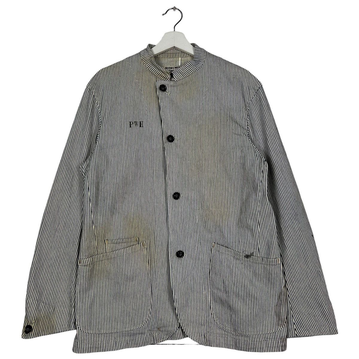Beams Plus 🔥 BEAMS PWH PRISONER HIKORY STRIPE JACKET Size US L / EU 52-54 / 3 - 1 Thumbnail