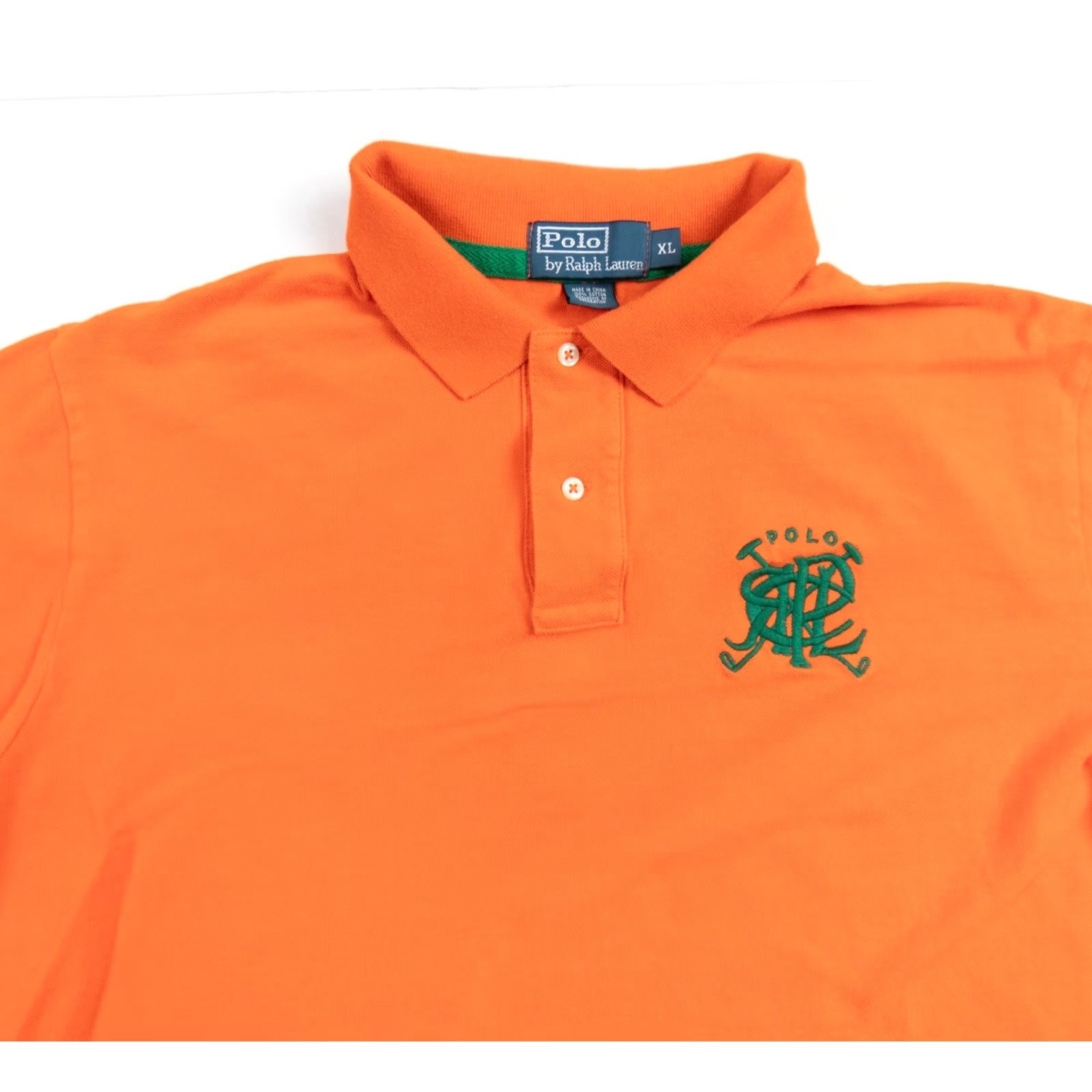Polo Ralph Lauren VINTAGE Polo Ralph Lauren Shirt Mens XL Orange Short Sleeve Polo Shirt Adult XL Orange Logo Preppy Buttons Embroidered Mens Size US XL / EU 56 / 4 - 2 Thumbnail