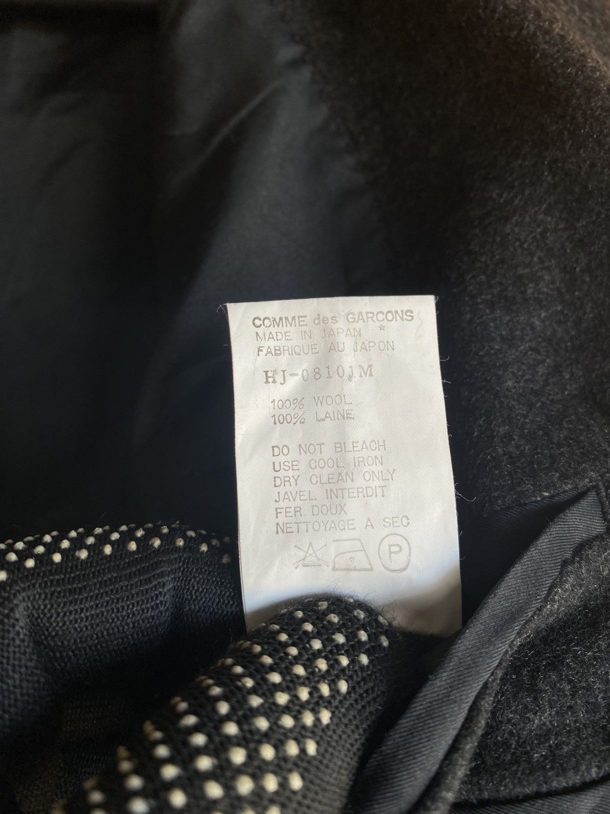 Comme des Garcons Homme Comme des Garçons Homme Wool Blazer Jacket Disstress Size US M / EU 48-50 / 2 - 18 Thumbnail