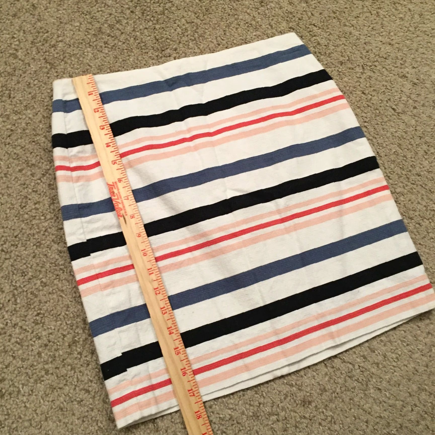 Ann Taylor Ann Taylor Skirt Pencil Size 4 Striped Lined Multicolor Knee Length Women Regular Zip Casual, Cotton Blend, Cadence Not applicable Size 27" / US 4 / IT 40 - 4 Thumbnail