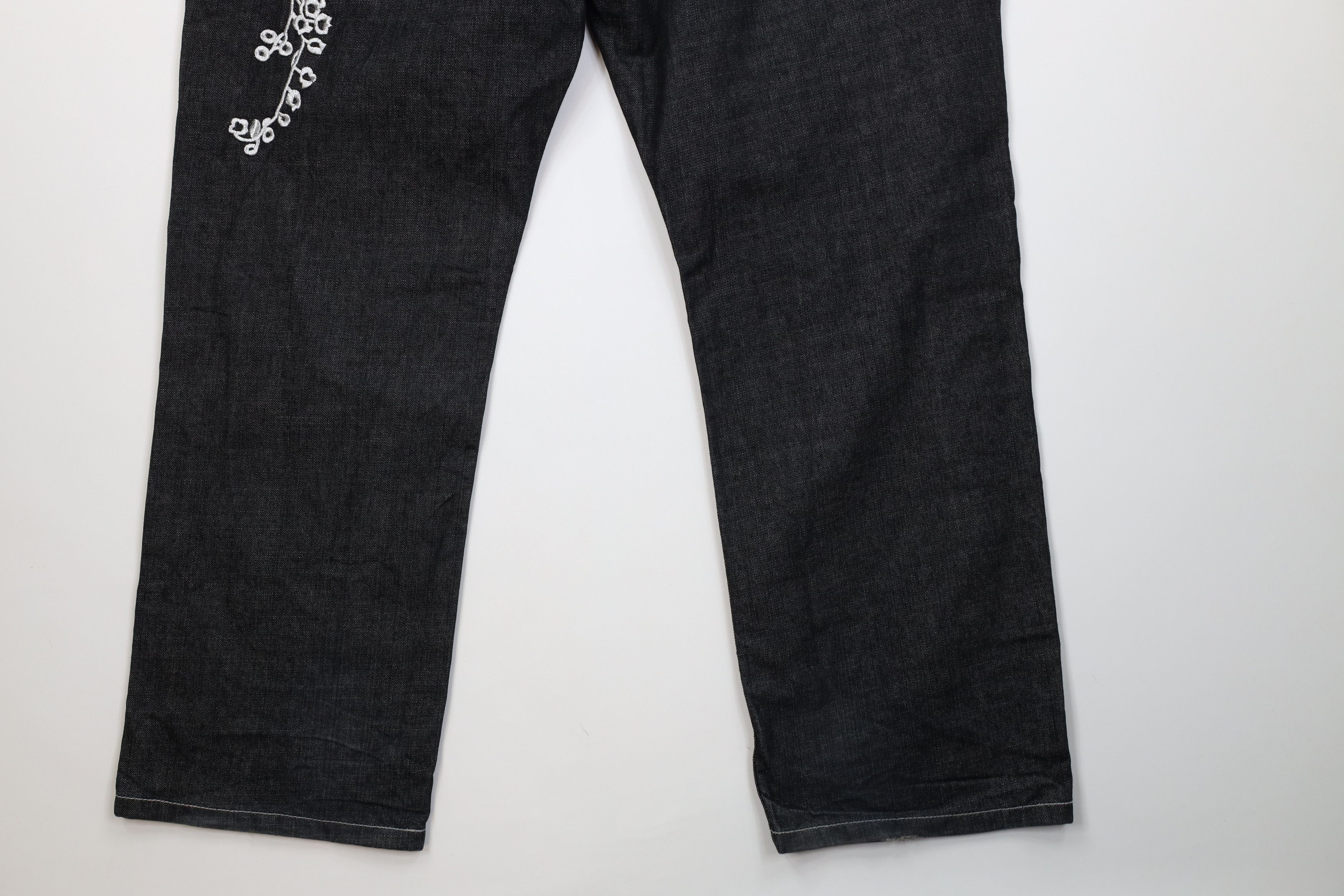 Vintage Vintage Y2K Streetwear UFC MMA Wide Leg Denim Jeans Black Size US 40 / EU 56 - 13 Thumbnail