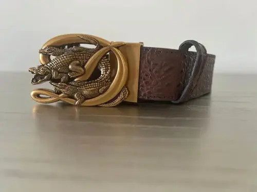 VIBE belt with crocodiles on a plaque Size 42 - 4 Thumbnail