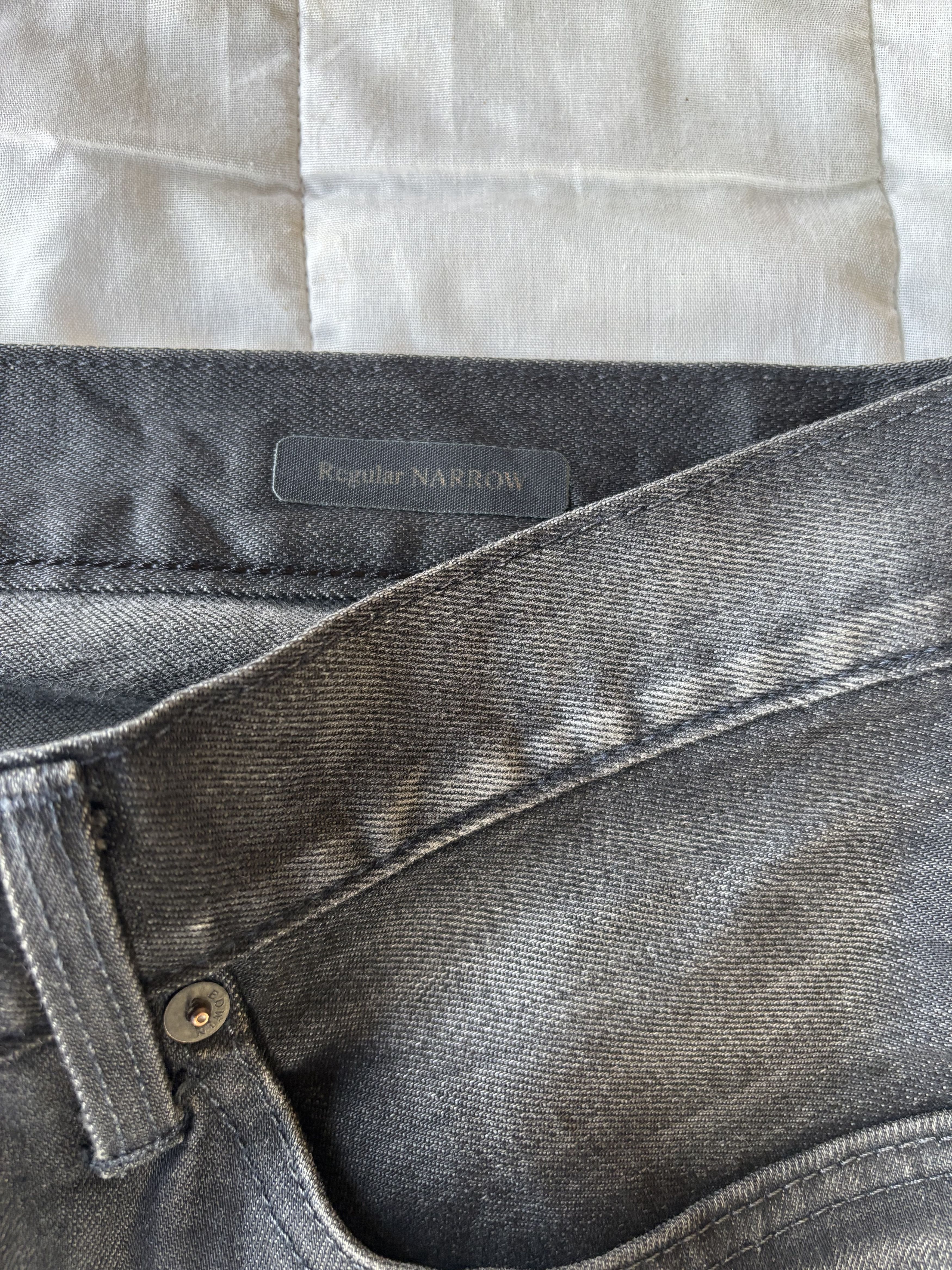 14th Addiction × If Six Was Nine × Le Grande Bleu (L.G.B.) Edwin 503 Black Waxed Made In Japan Denim Jean Size US 33 - 15 Thumbnail