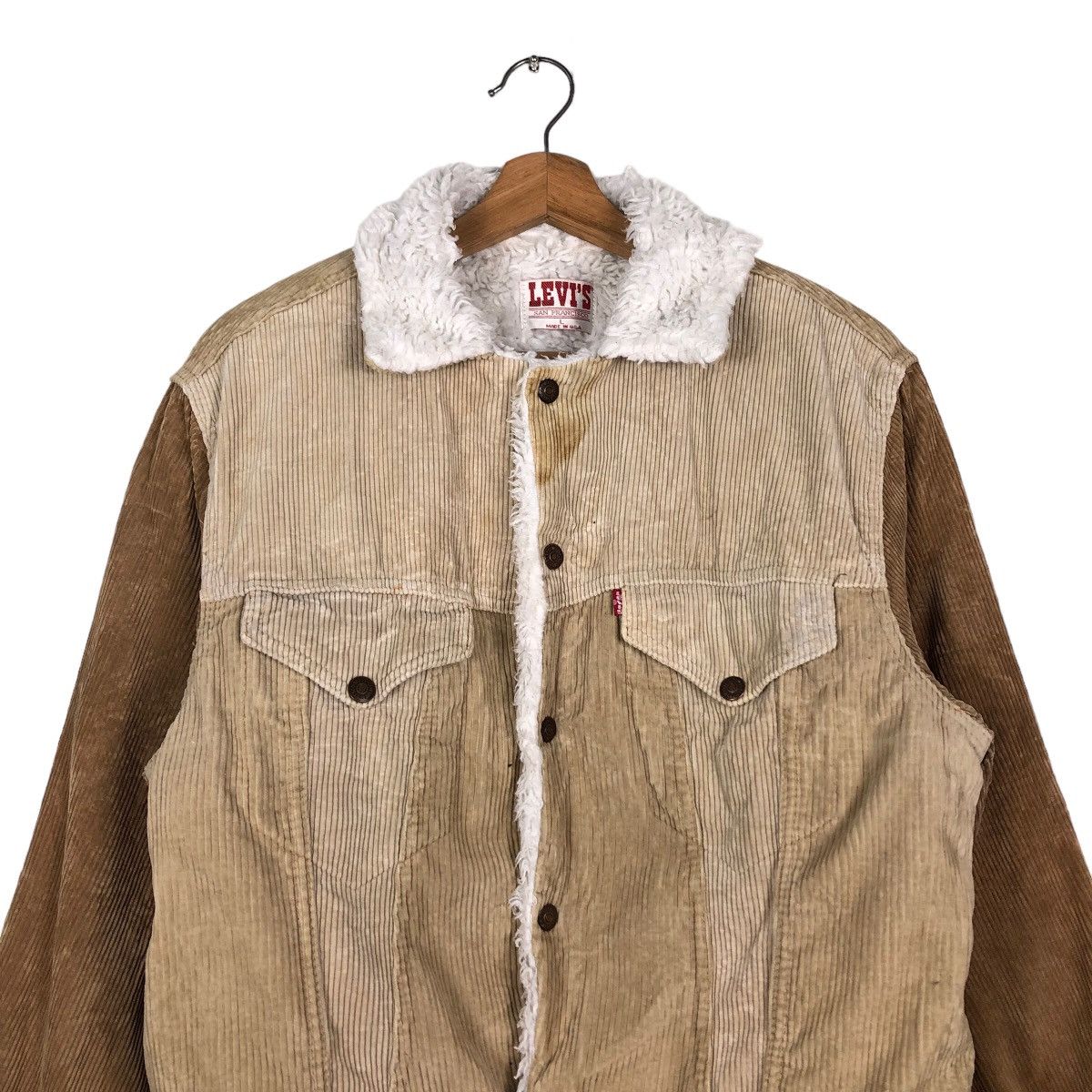 Levi's 🔥Vintage Trucker Corduroy Biker Jacket Levi’s Made in Usa Size US L / EU 52-54 / 3 - 3 Thumbnail