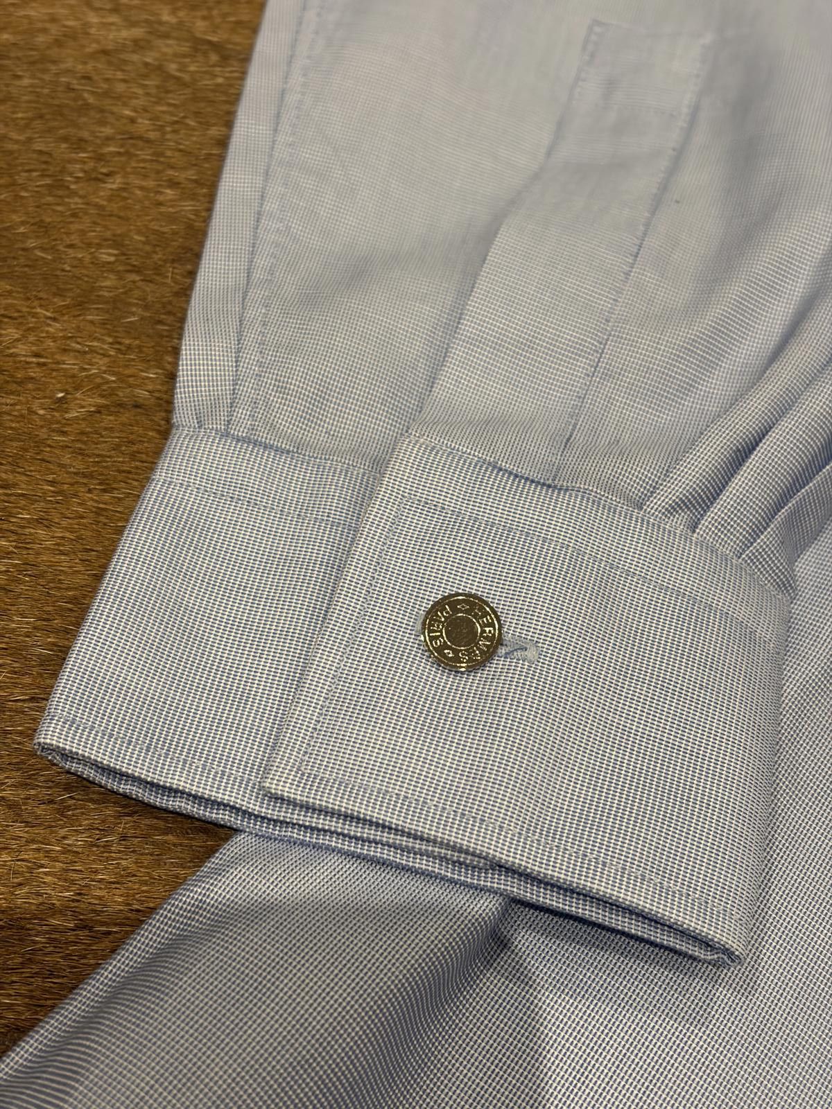 Hermes Hermès Paris Cotton Micro-Check Shirt Size US XL / EU 56 / 4 - 6 Thumbnail