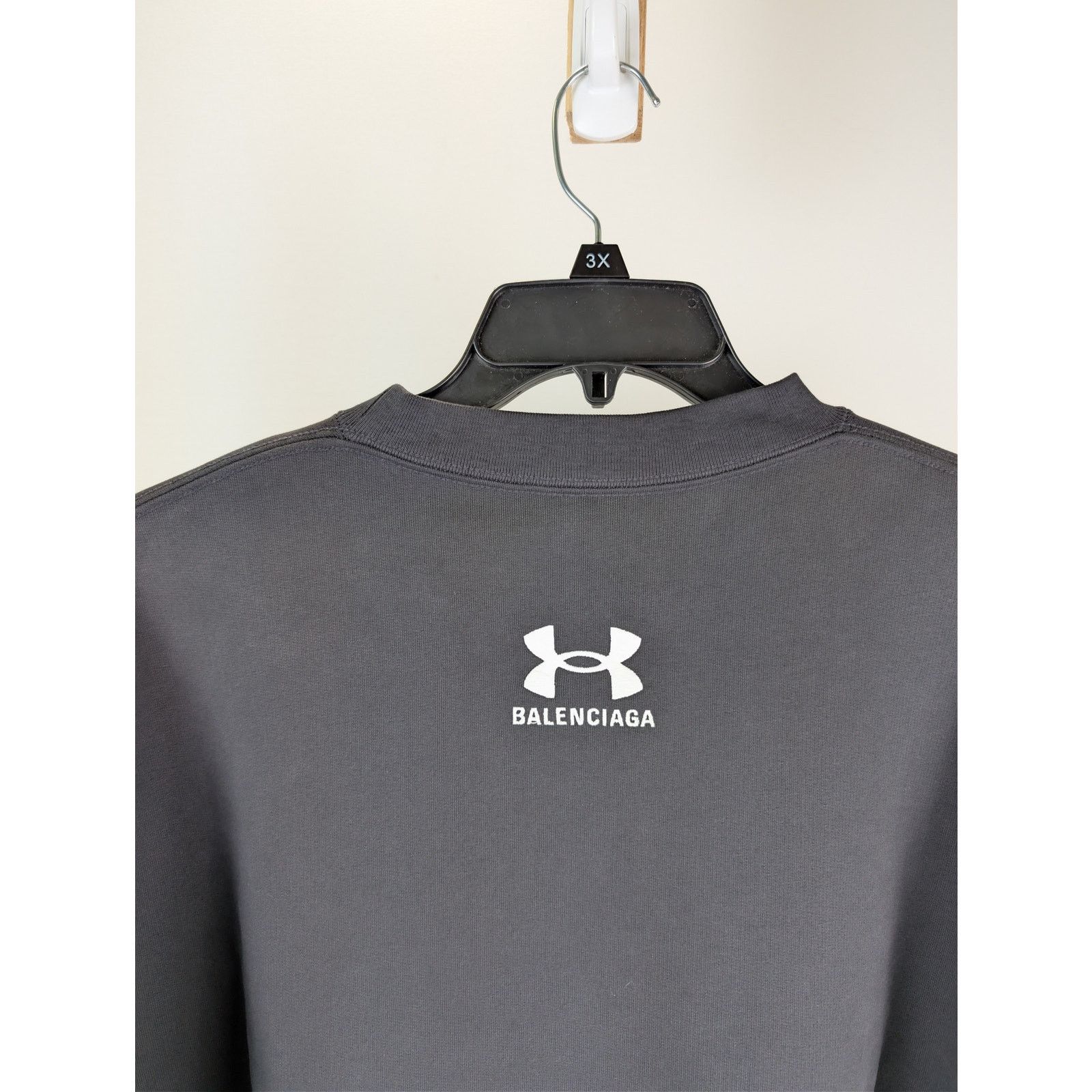Balenciaga × Under Armour o1rshd1 Under Armour Oversized Crewneck Sweatshirt in Black Size US XL / EU 56 / 4 - 12 Thumbnail