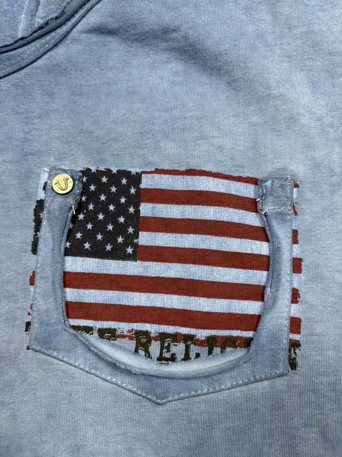 True Religion True Religion USA Flag Studded Tee Y2K Distressed Vintage Size US XL / EU 56 / 4 - 13 Thumbnail