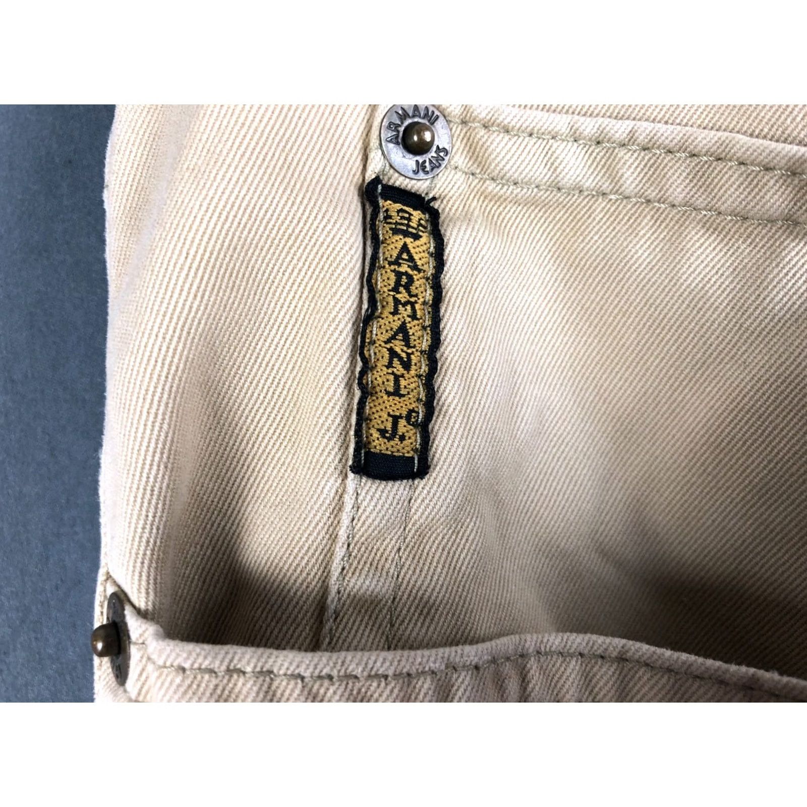 Vintage Armani Jeans Denim Pants Cotton Men Size 36 Yellow Jeans Pants Denim 5-Pocket Logo Patch Vintage No Casual Regular Mens Size US 36 / EU 52 - 7 Thumbnail