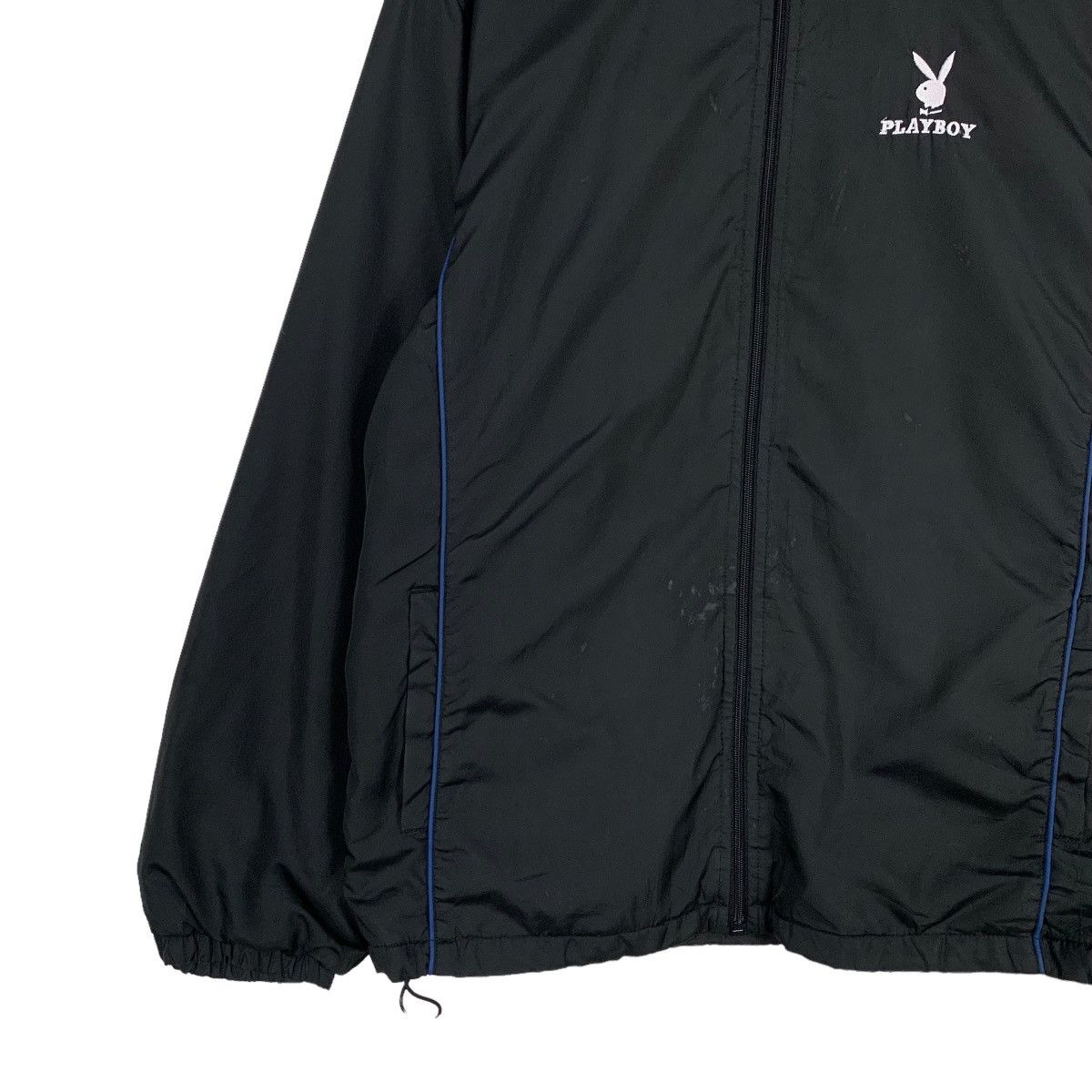 Playboy PLAYBOY Blue Fleece Lined Big Logo Light Jacket #1170-C54 Size US L / EU 52-54 / 3 - 3 Thumbnail