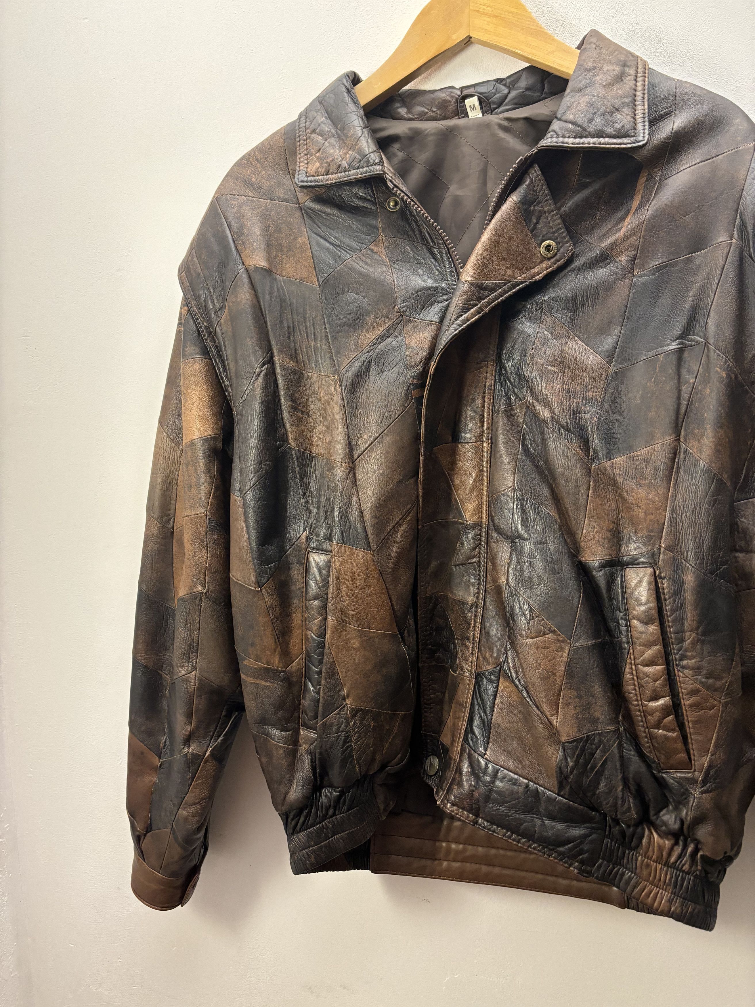 Vintage Vintage Patchwork Leather Jacket Size US M / EU 48-50 / 2 - 5 Thumbnail