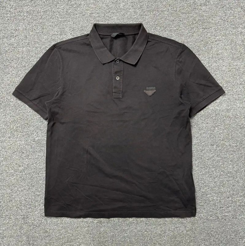 Prada Prada Black Cotton Men's Polo Shirt Size US XL / EU 56 / 4 - 1 Thumbnail