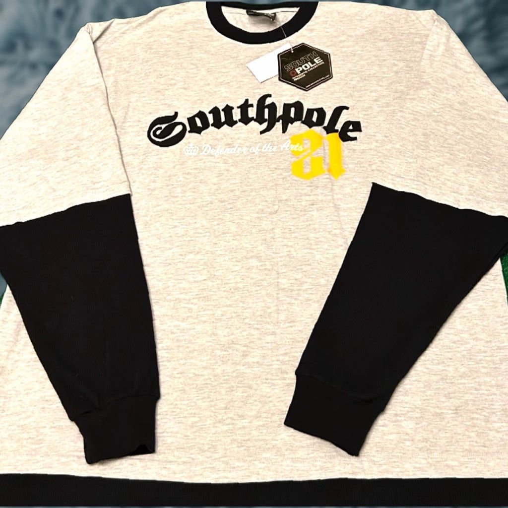Southpole VINTAGE Southpole Spell Out Logo Longsleeve Shirt XXL Gray Men Mens Hip Hop 90s Grunge Skater Size US XXL / EU 58 / 5 - 1 Thumbnail