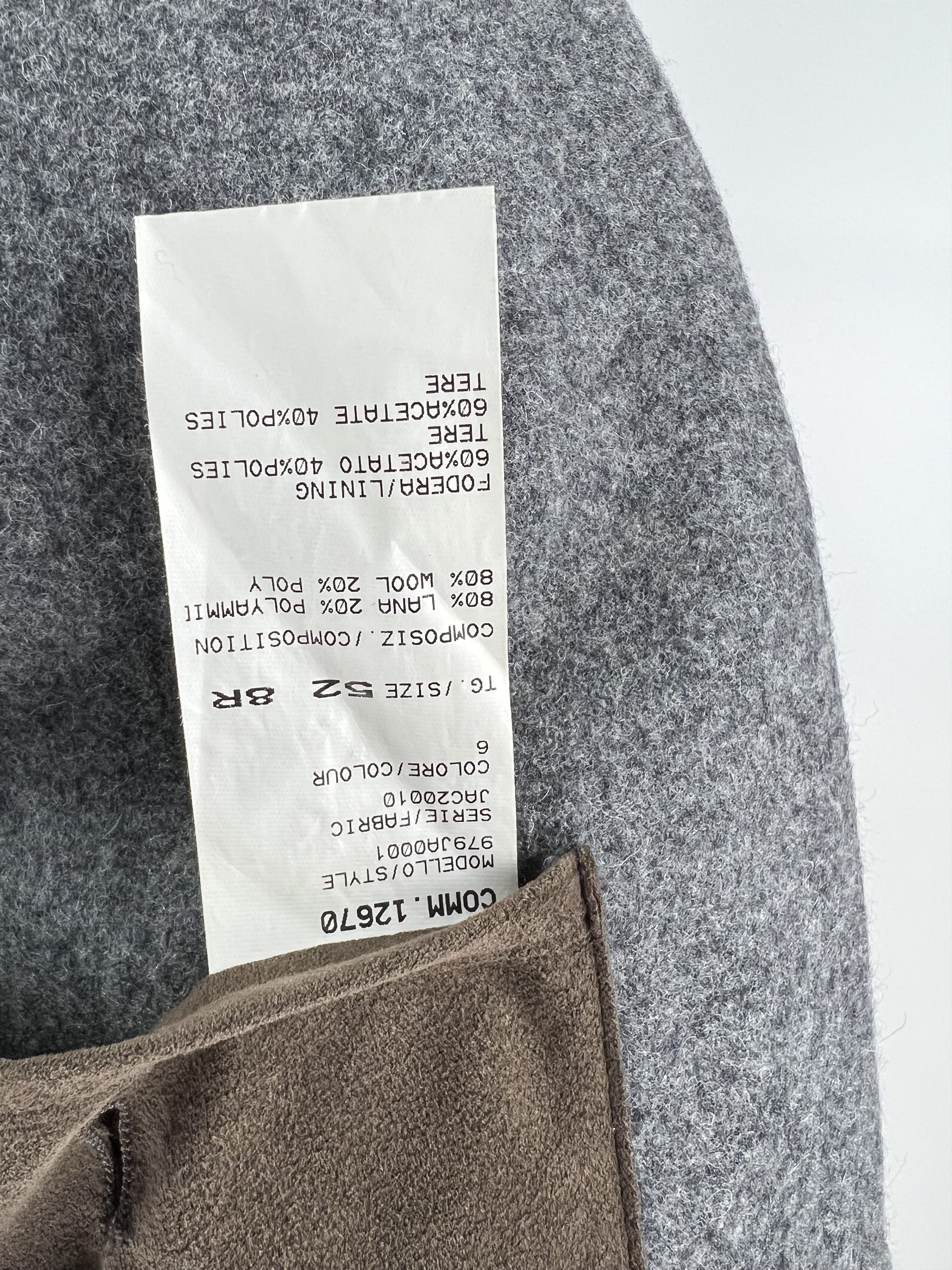 Eleventy Eleventy Men's Gray Wool Blazer Size 52 M/L Suede Details Size 52R - 10 Thumbnail
